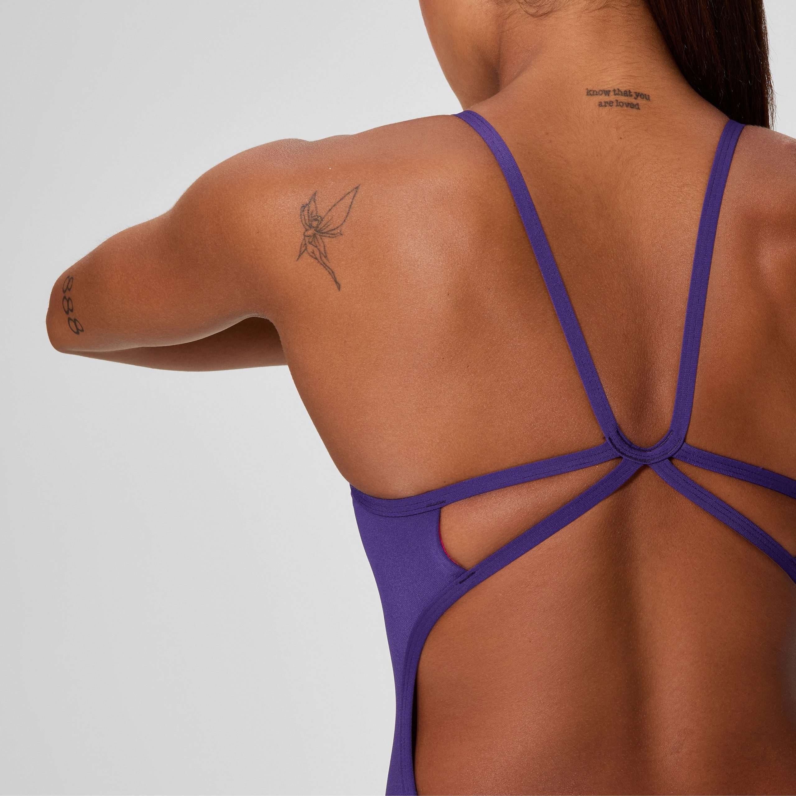 Women's Club Training Web Back One Piece Purple - Image 8