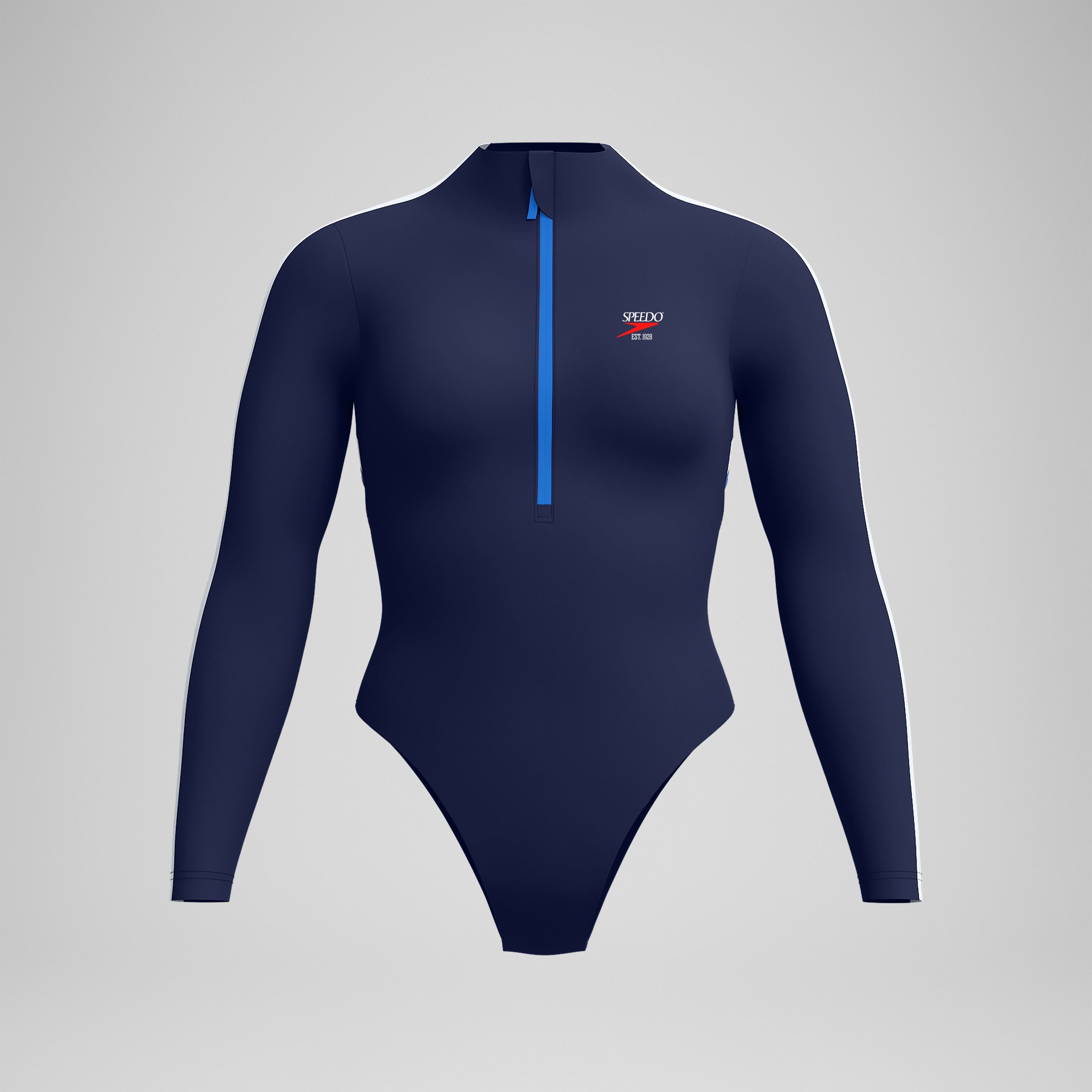 Women's Jetstream Long Sleeve Colorblock One Piece Navy - Image 5