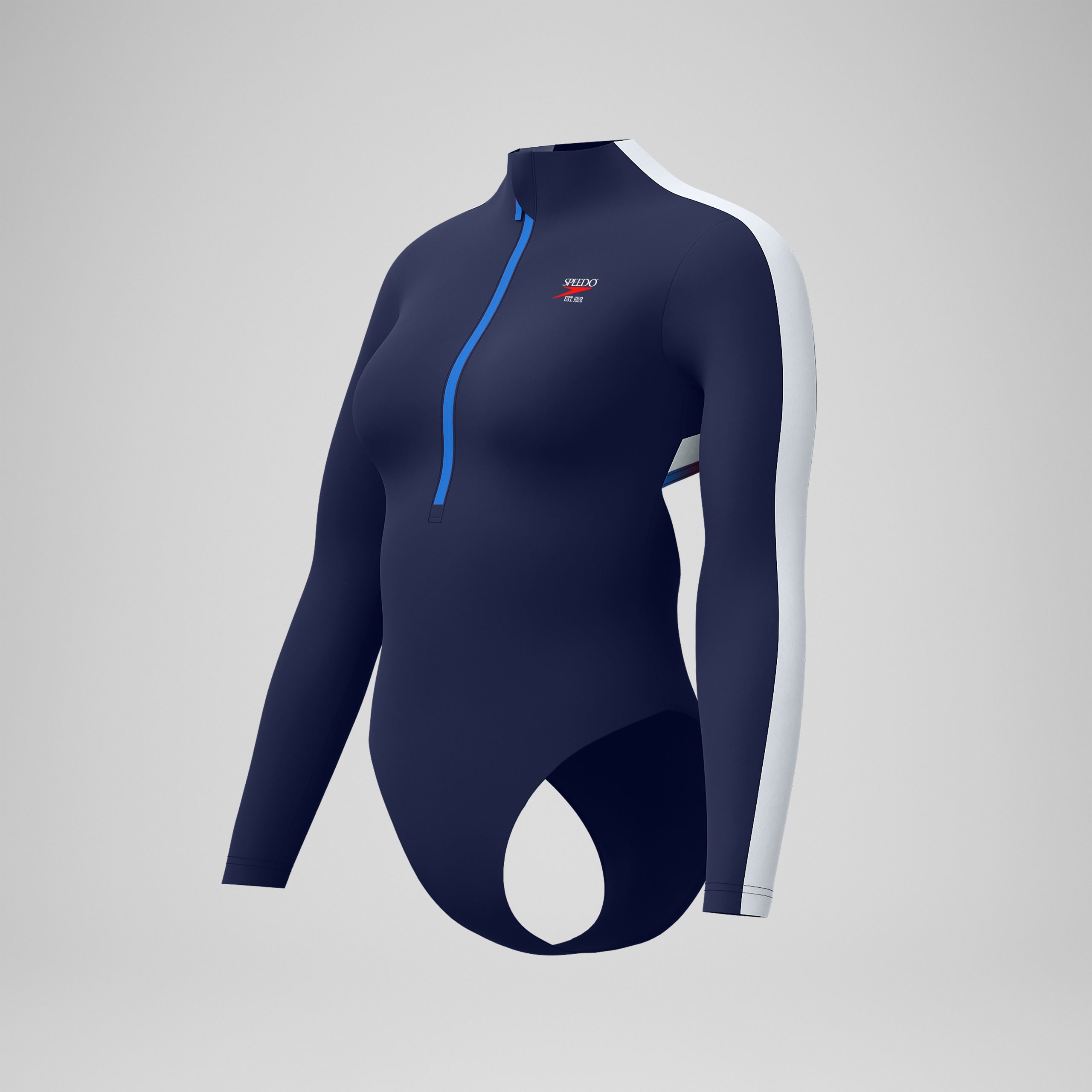 Women's Jetstream Long Sleeve Colorblock One Piece Navy - Image 8
