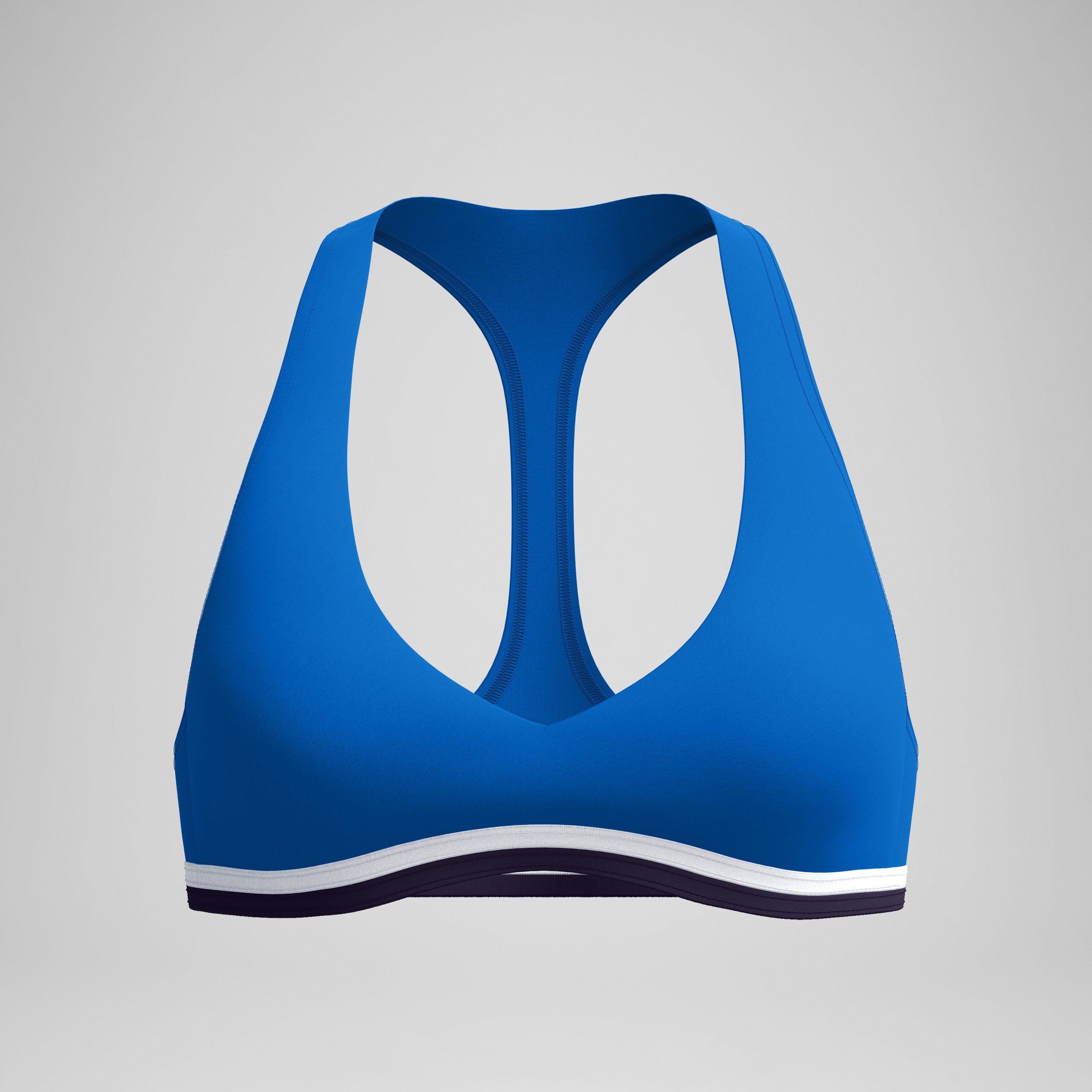 Women's Jetstream Racerback Bikini Top Blue/White - Image 4