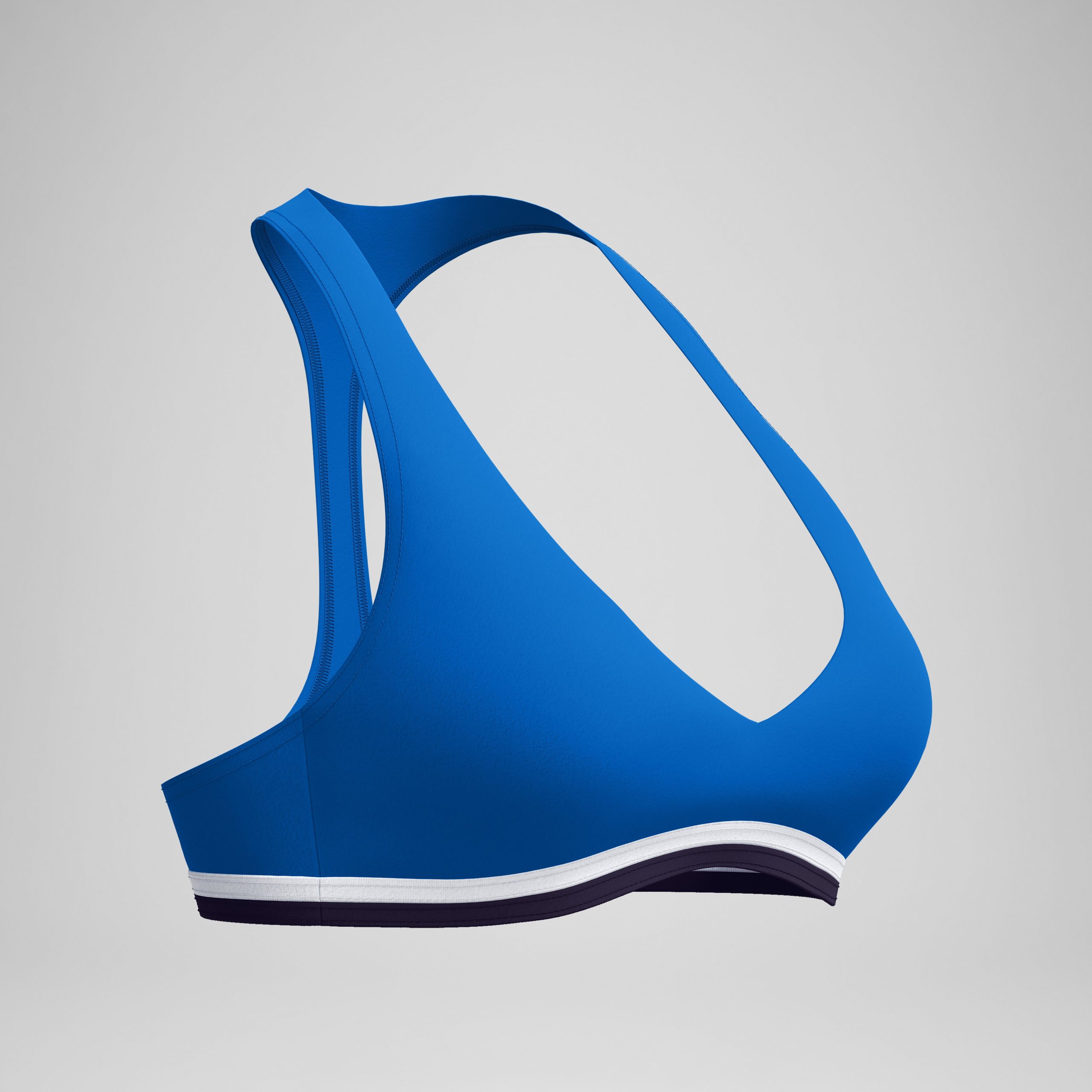 Women's Jetstream Racerback Bikini Top Blue/White - Image 5