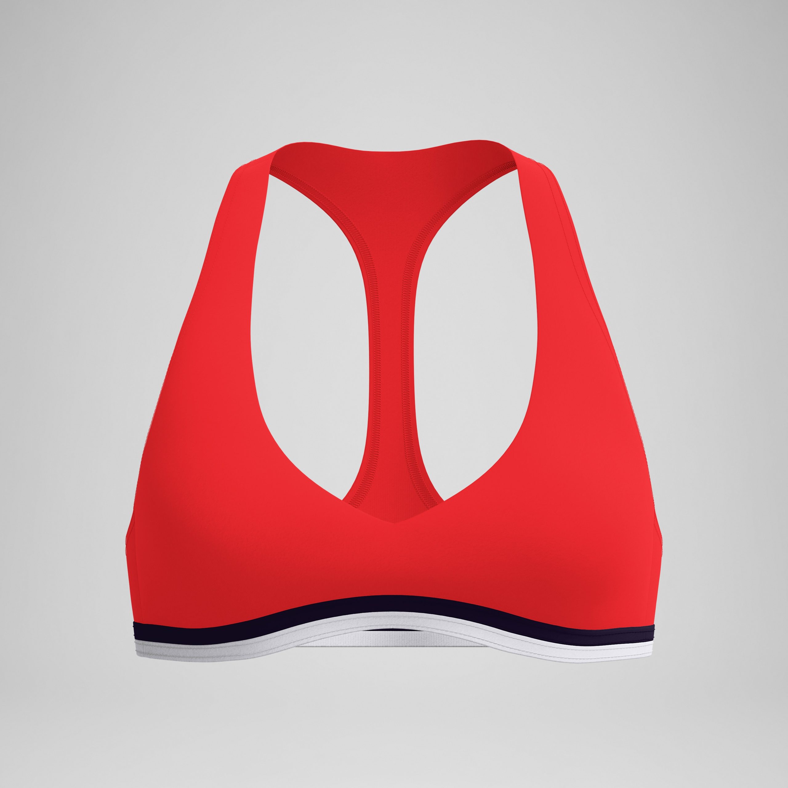 Women's Jetstream Racerback Bikini Top Red/White - Image 4