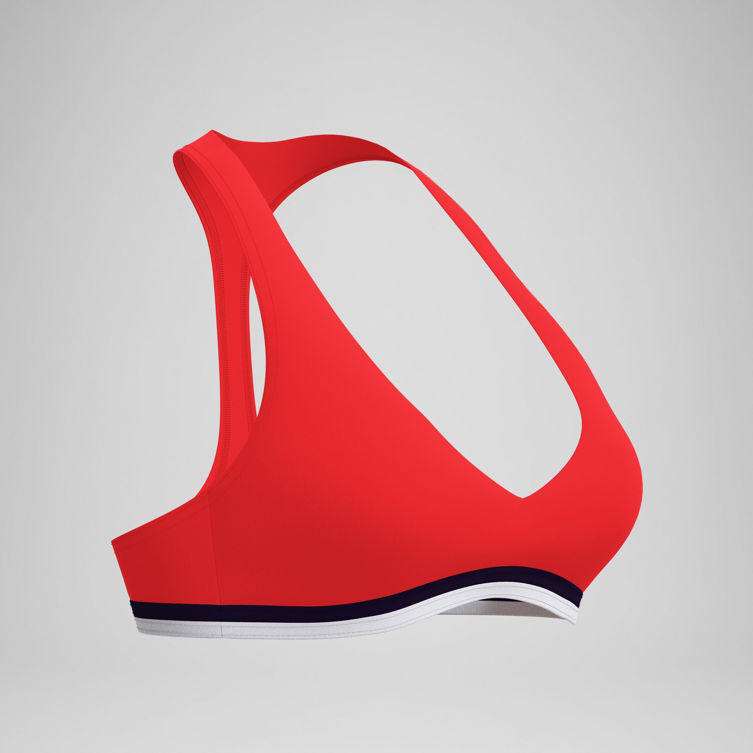 Women's Jetstream Racerback Bikini Top Red/White - Image 5