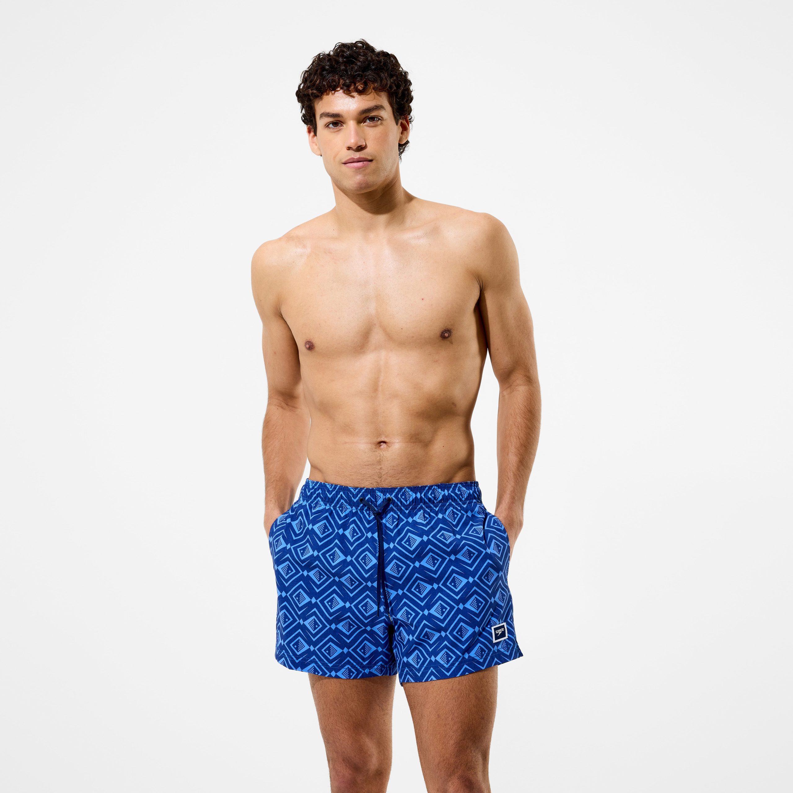 Men's Redondo Edge Printed Swim Shorts Navy