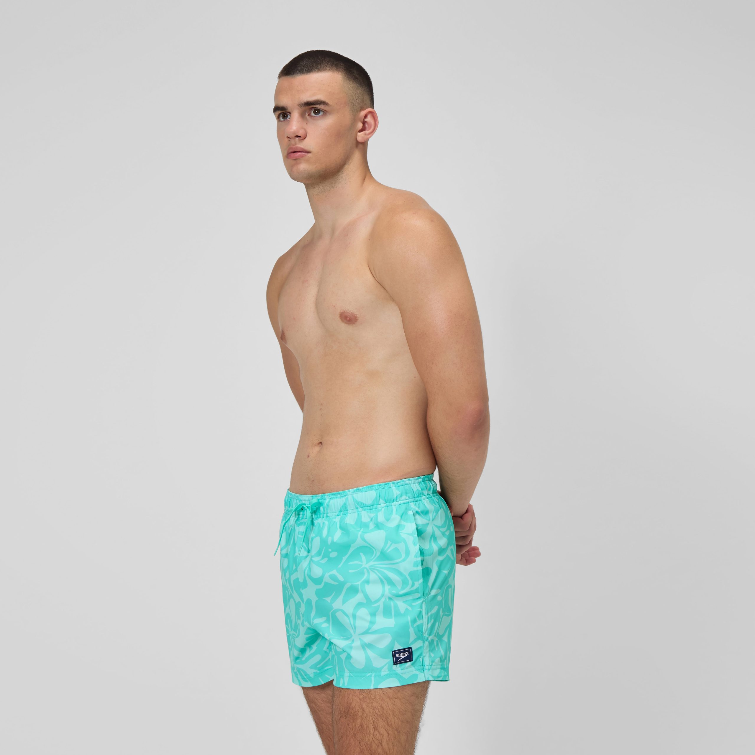 Men's Print Redondo Edge Volley Swim Trunks Green - Image 3