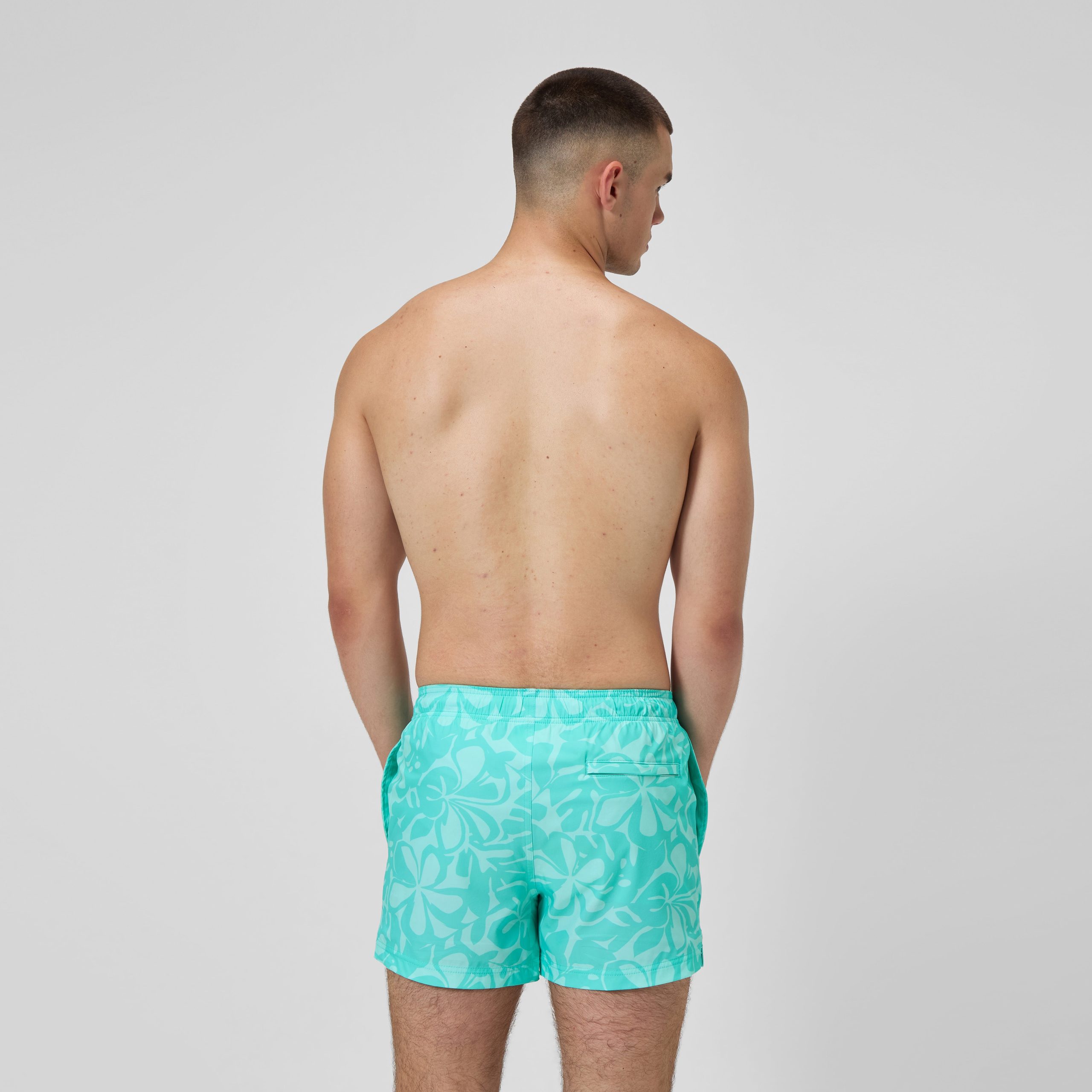Men's Print Redondo Edge Volley Swim Trunks Green - Image 4