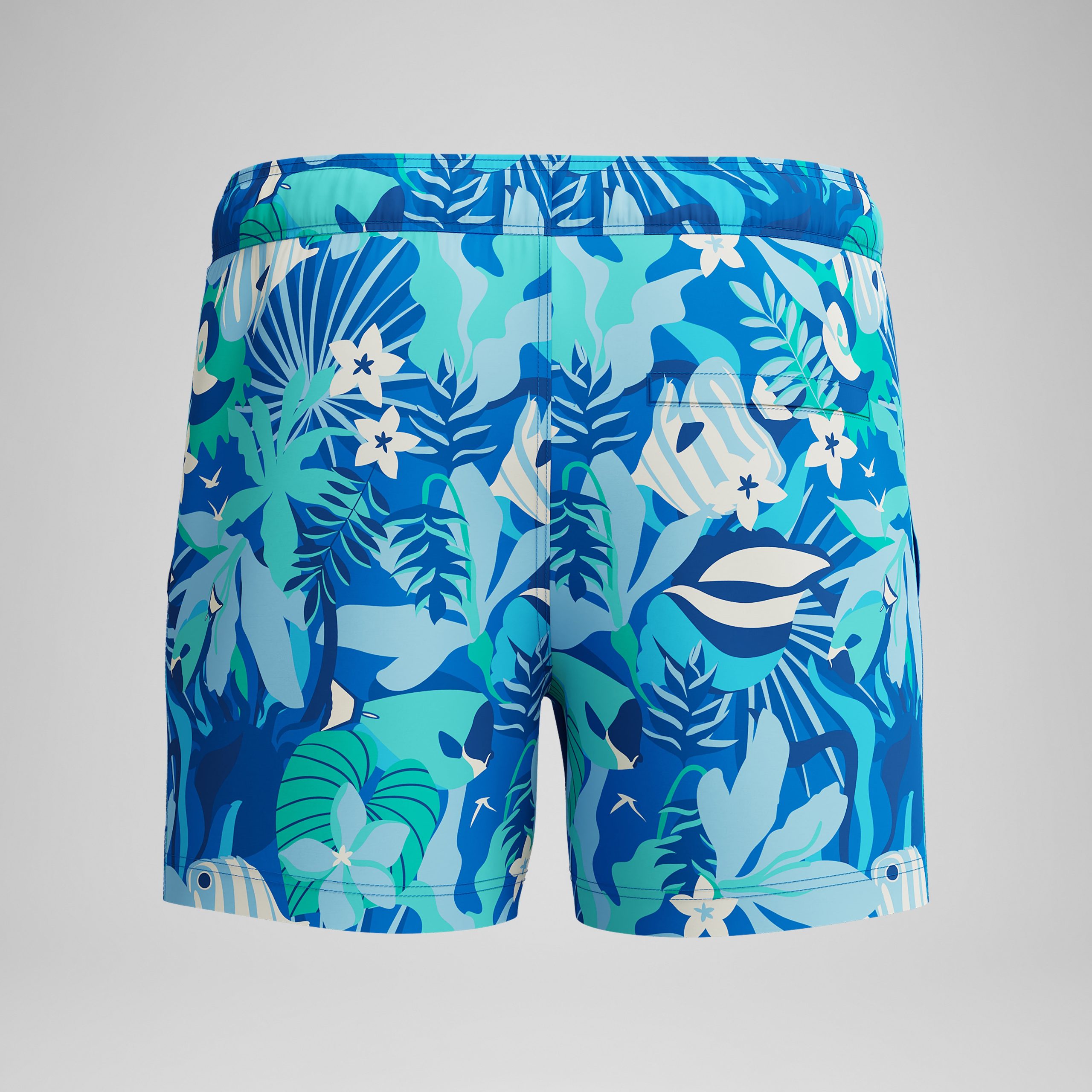 Men's Print Redondo Edge Volley Swim Trunks Green - Image 7