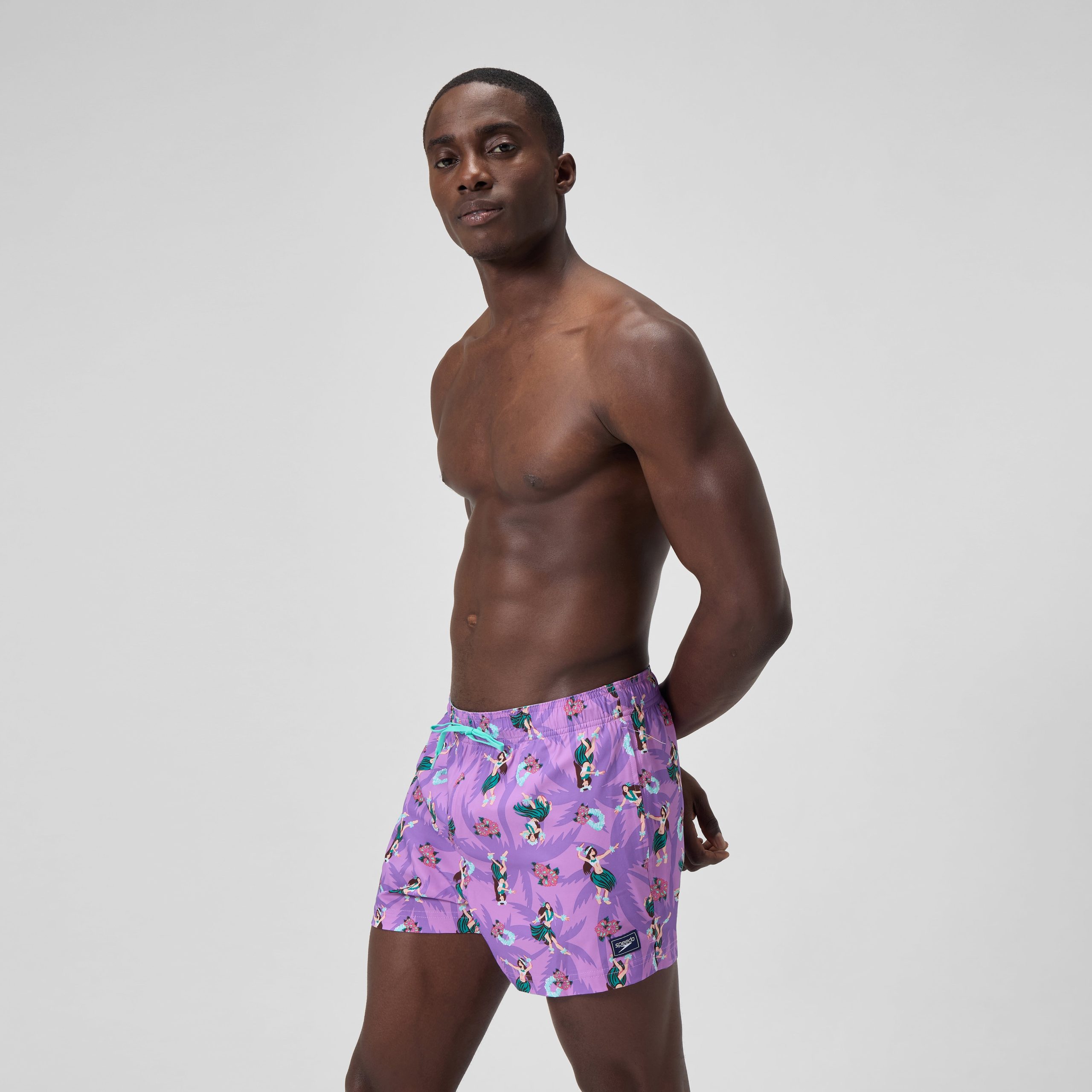 Men's Print Redondo Edge Volley Swim Trunks Pink - Image 3