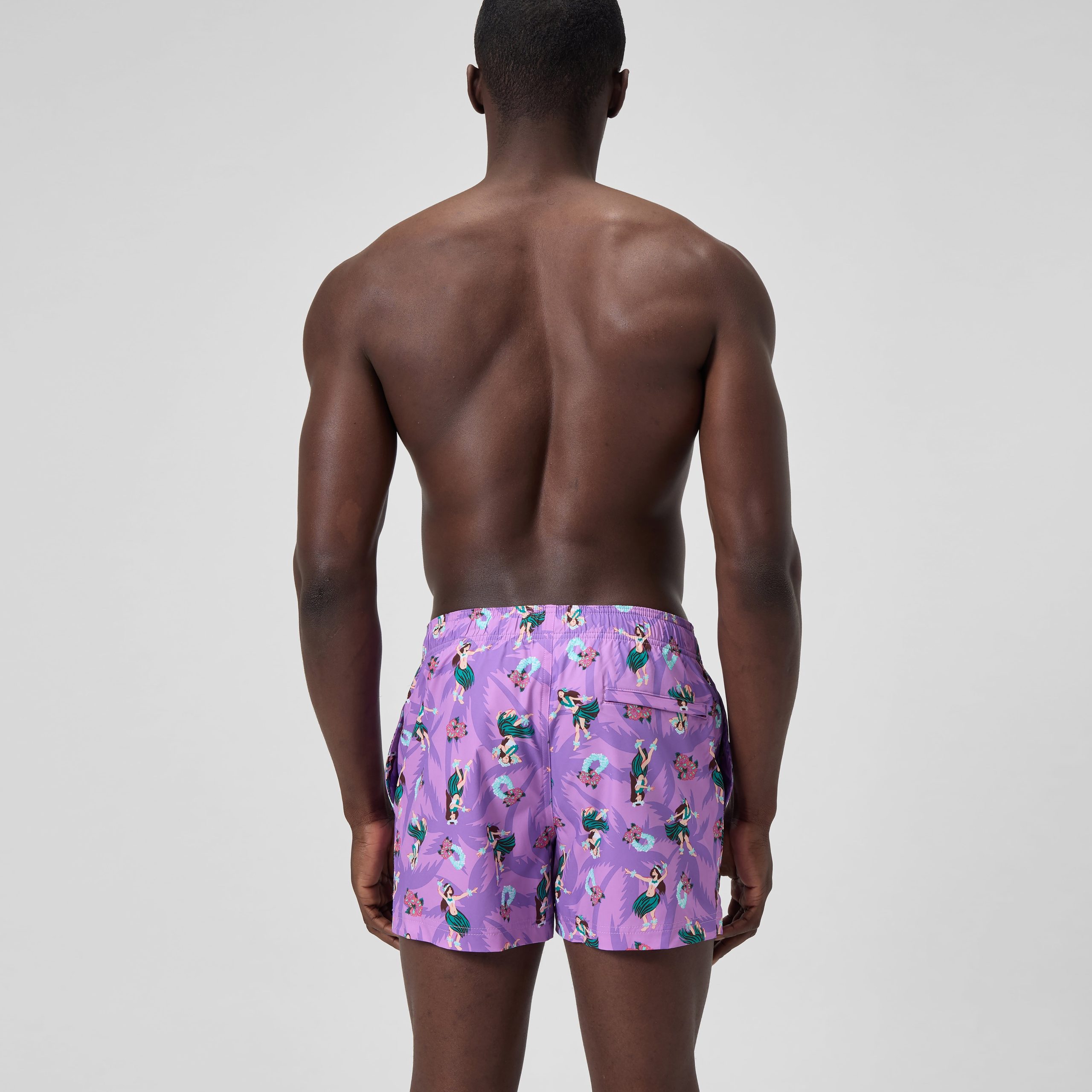 Men's Print Redondo Edge Volley Swim Trunks Pink - Image 4