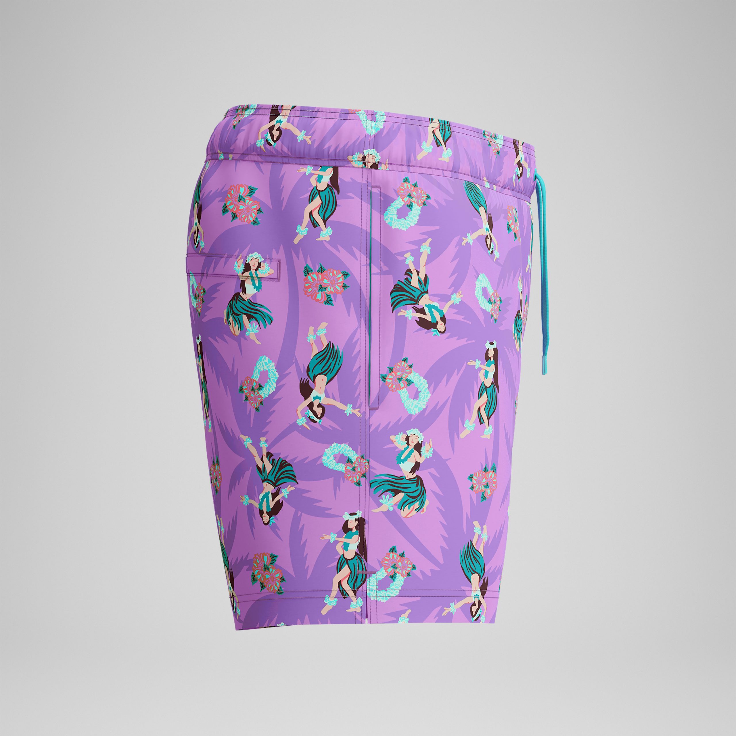 Men's Print Redondo Edge Volley Swim Trunks Pink - Image 6