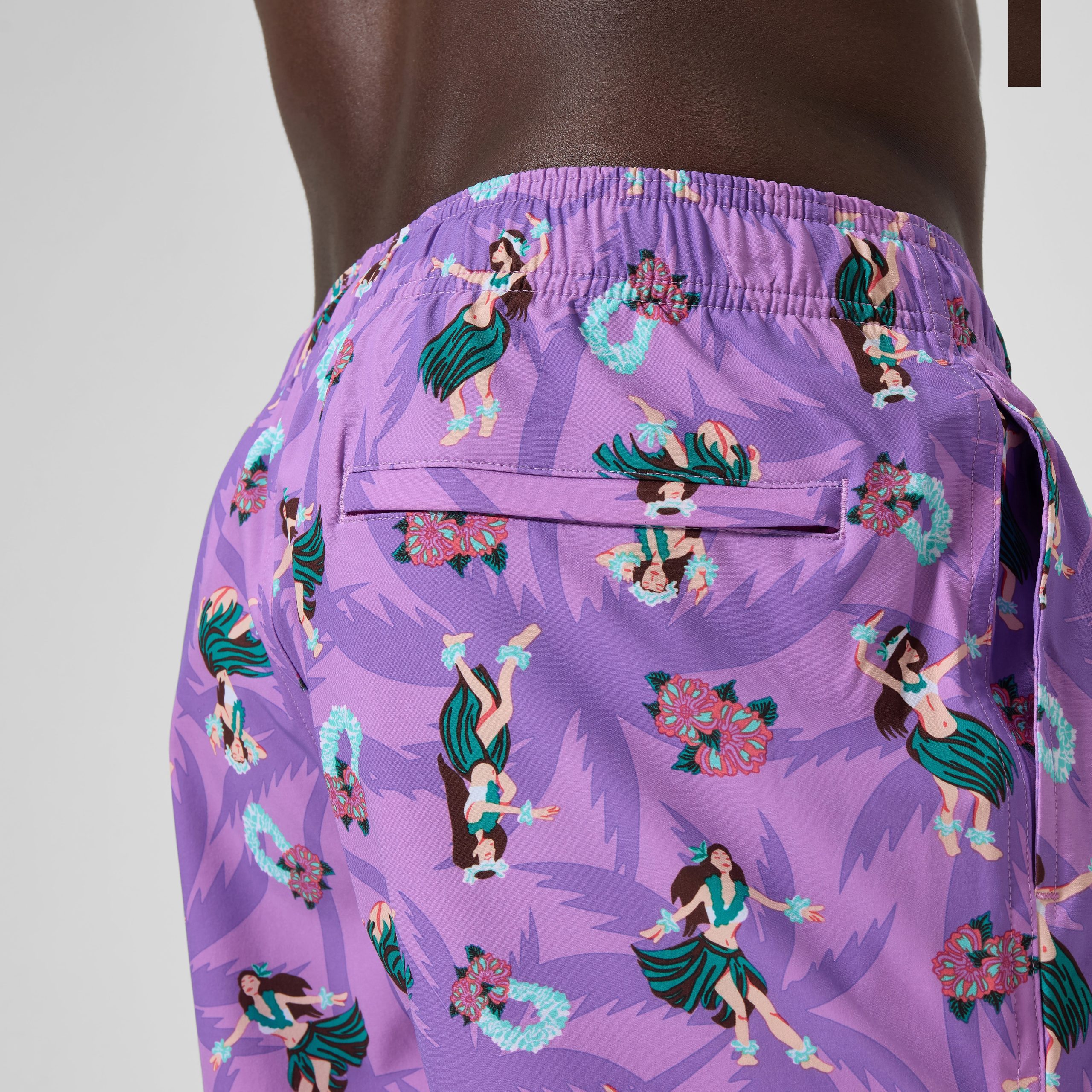 Men's Print Redondo Edge Volley Swim Trunks Pink - Image 9