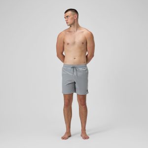 Men's Classic Solid Redondo Edge Volley Swim Trunks Gray