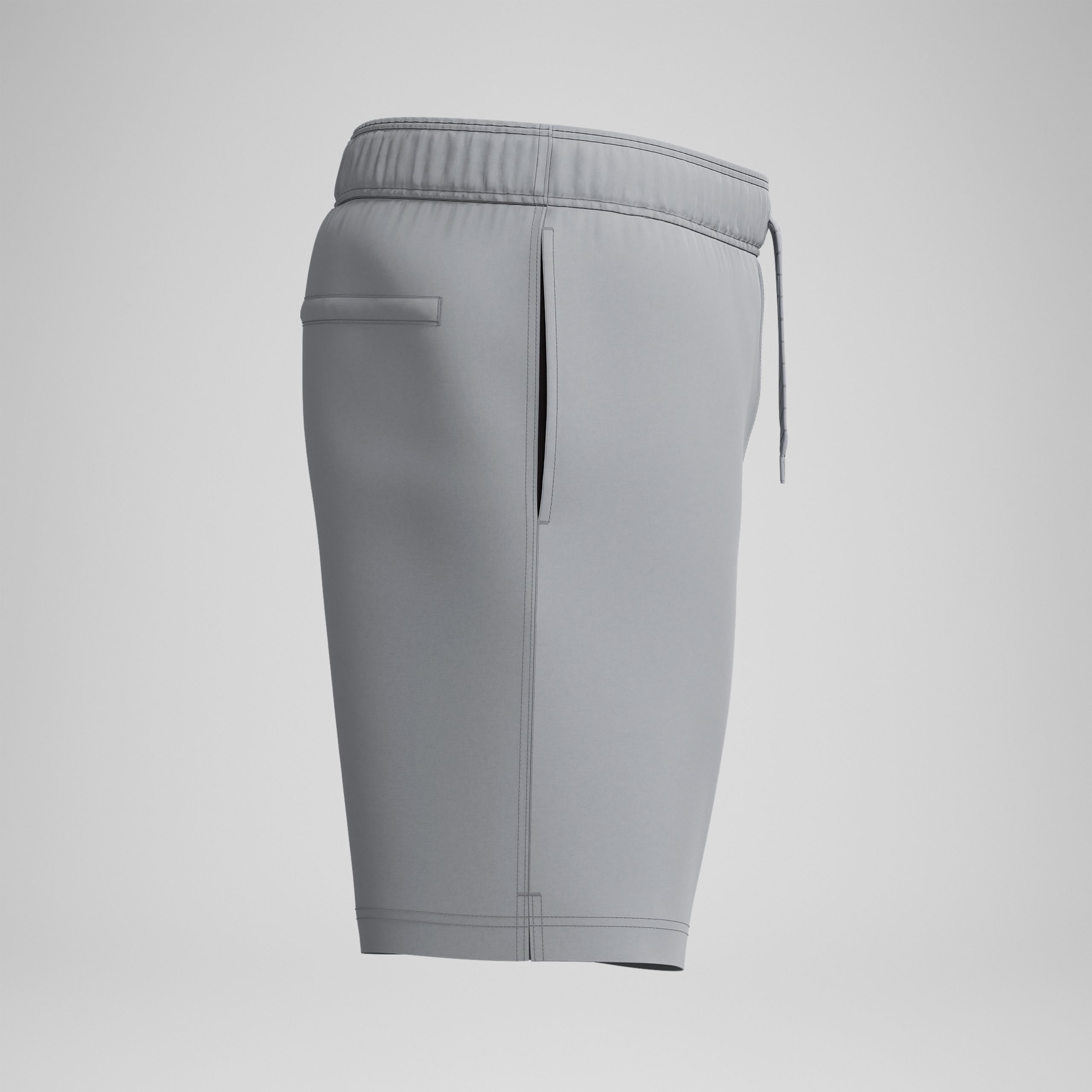 Men's Classic Solid Redondo Edge Volley Swim Trunks Gray - Image 6