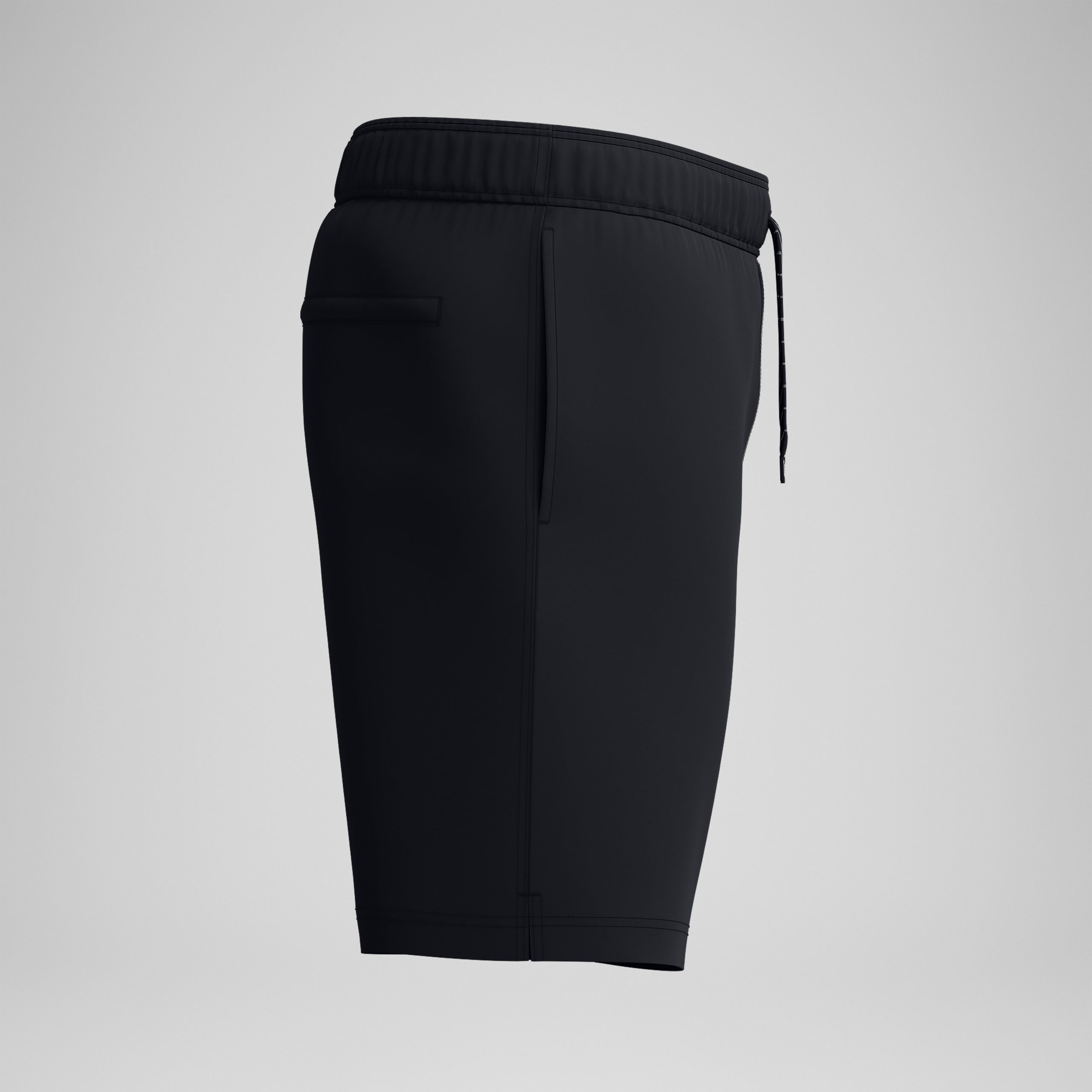 Men's Classic Solid Redondo Edge Volley Swim Trunks Black - Image 6