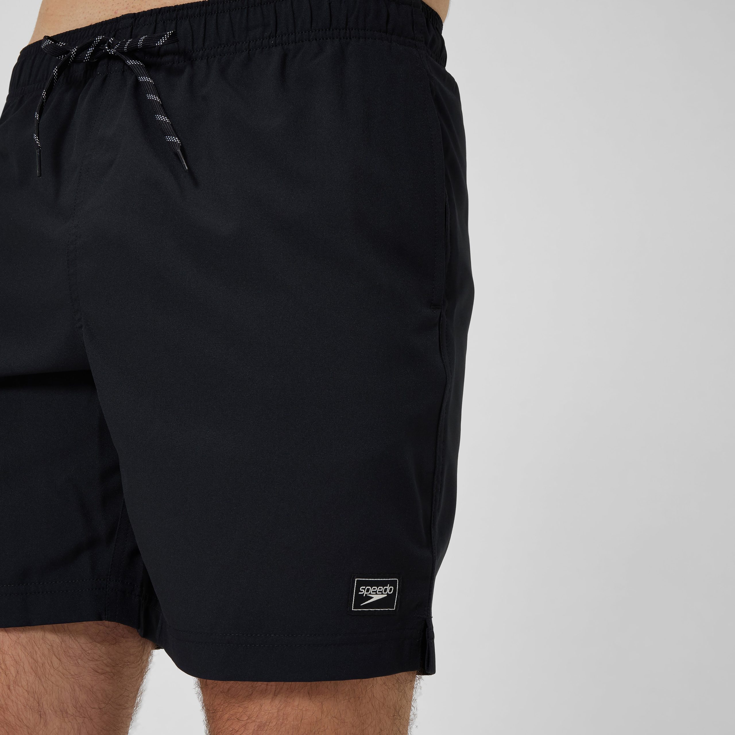 Men's Classic Solid Redondo Edge Volley Swim Trunks Black - Image 10