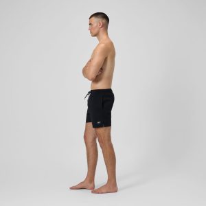 Men's Classic Solid Redondo Edge Volley Swim Trunks Black