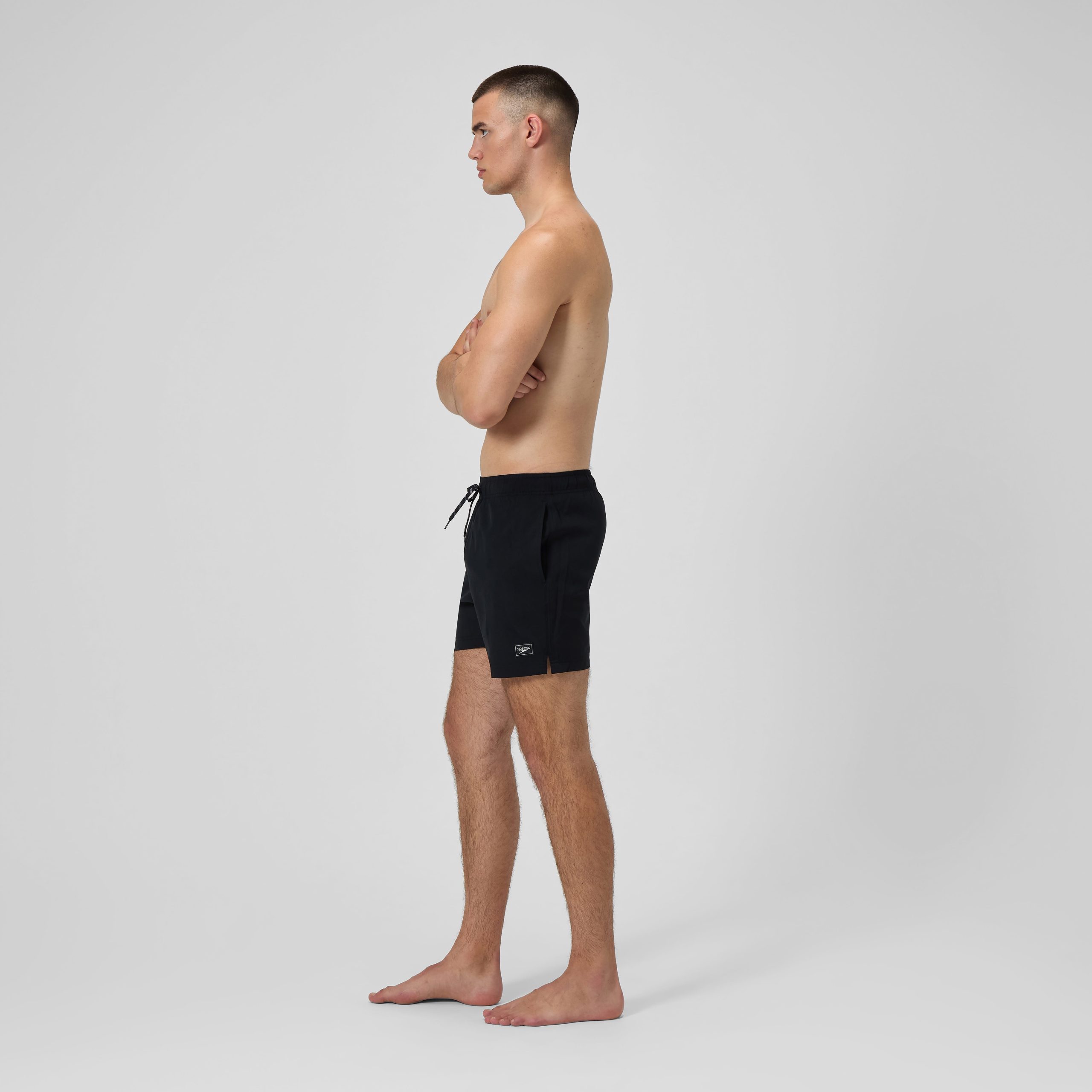 Men's Classic Solid Redondo Edge Volley Swim Trunks Black