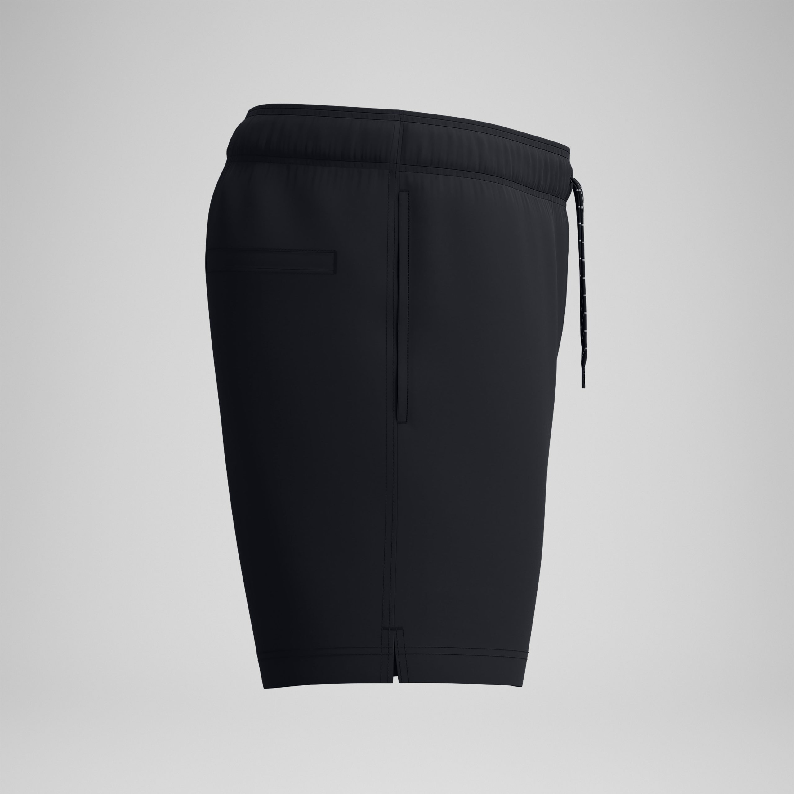 Men's Classic Solid Redondo Edge Volley Swim Trunks Black - Image 6
