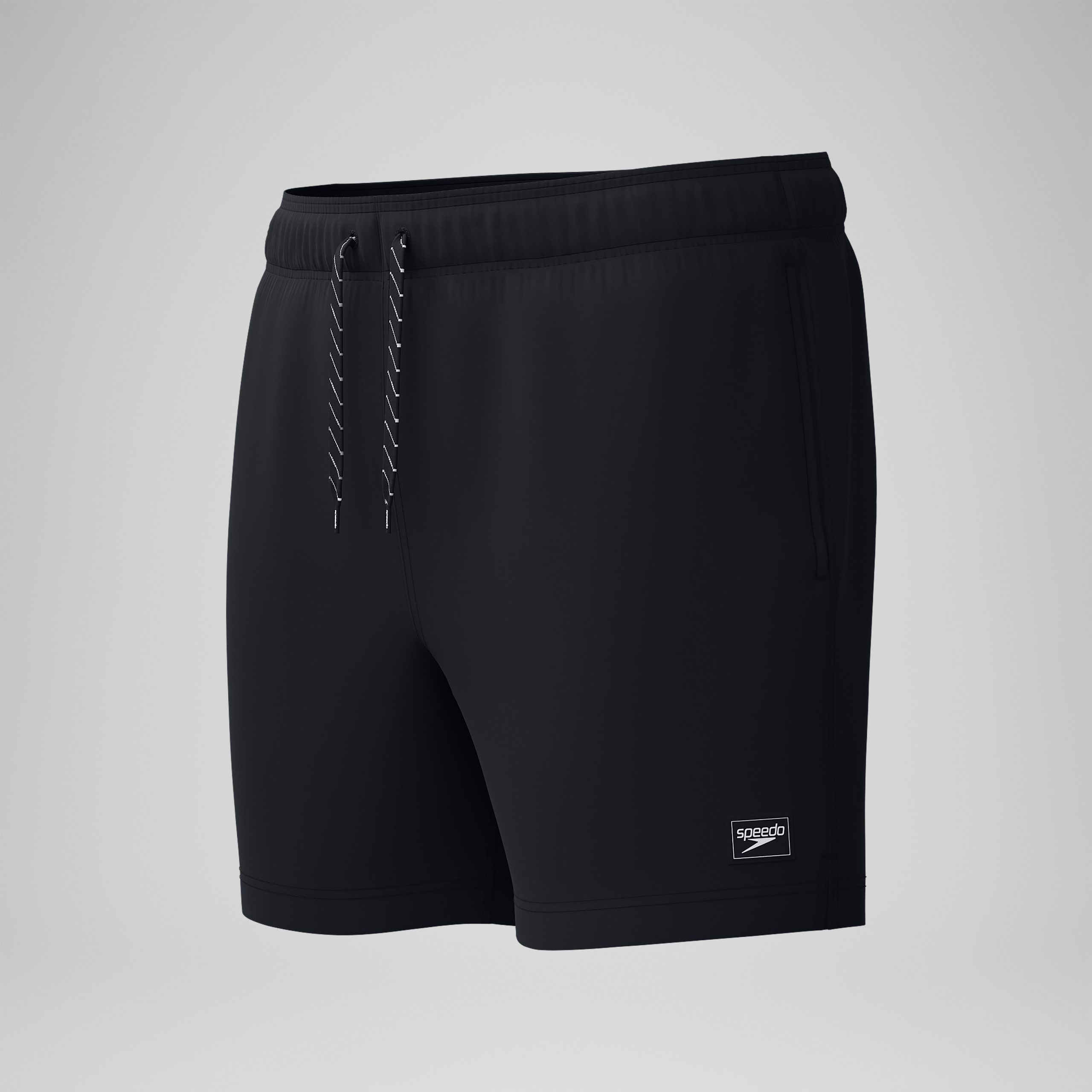 Men's Classic Solid Redondo Edge Volley Swim Trunks Black - Image 8