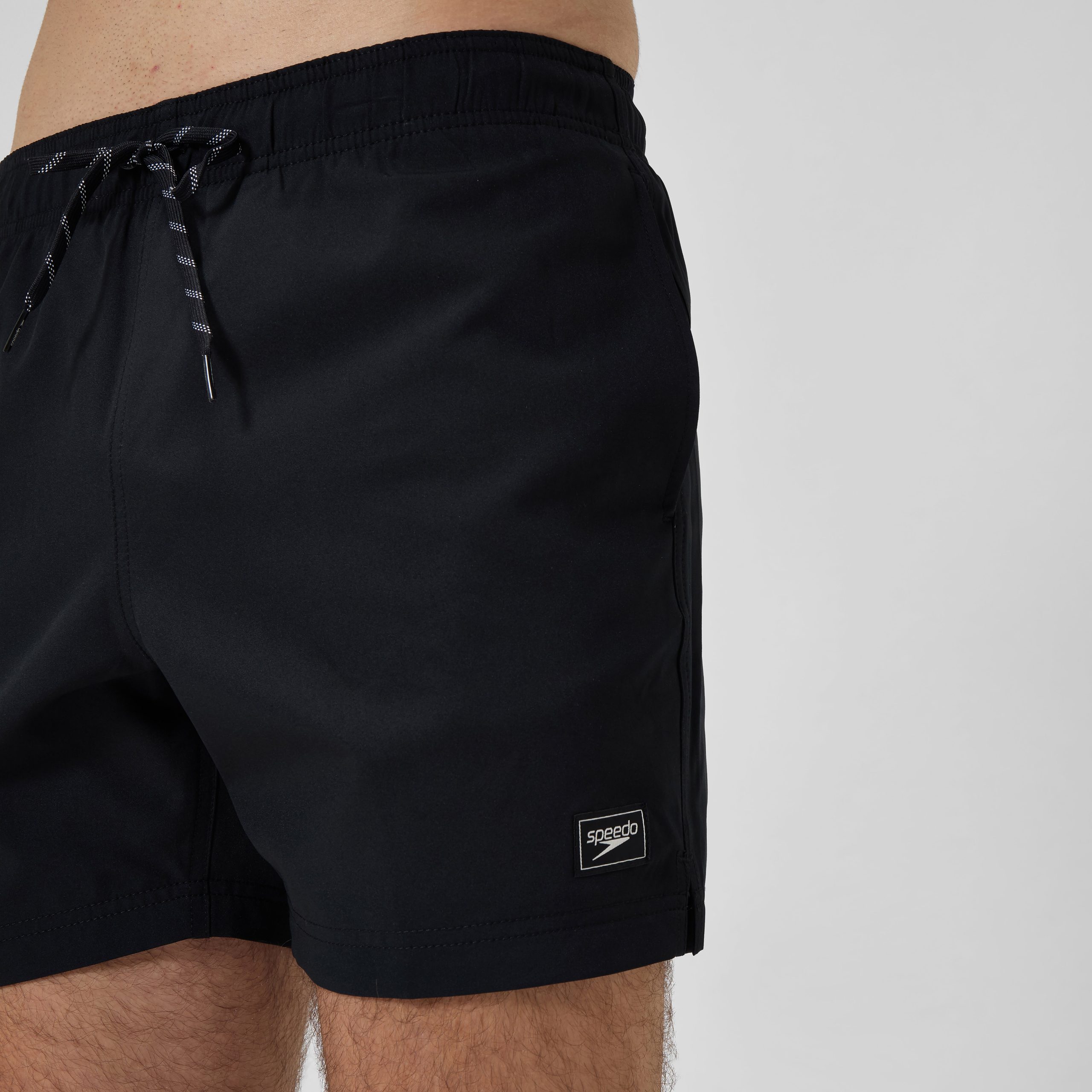 Men's Classic Solid Redondo Edge Volley Swim Trunks Black - Image 10