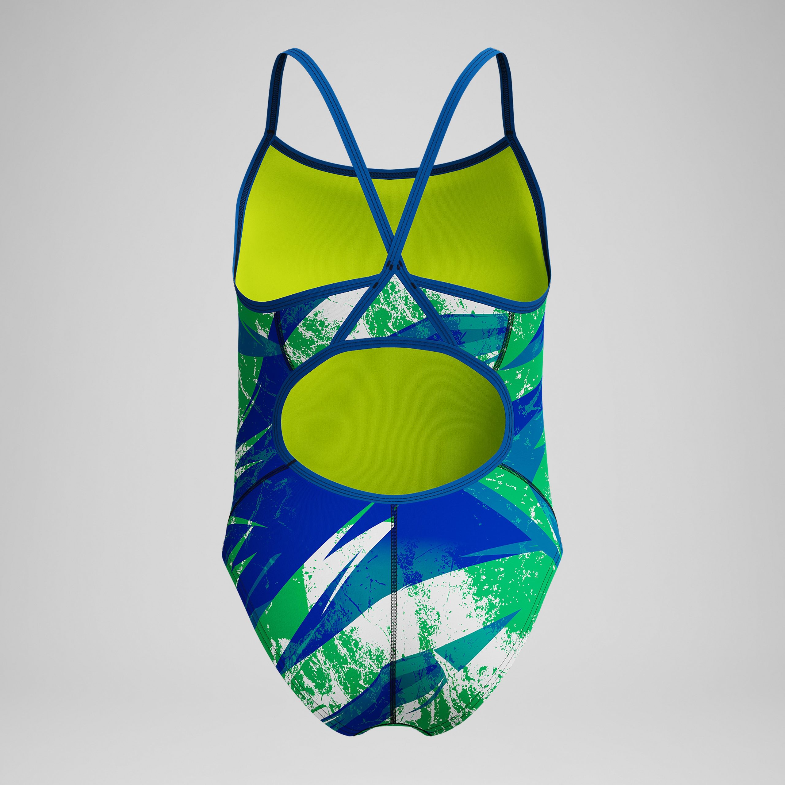 Girls Bolted Flyback One Piece Blue/Green - Image 4