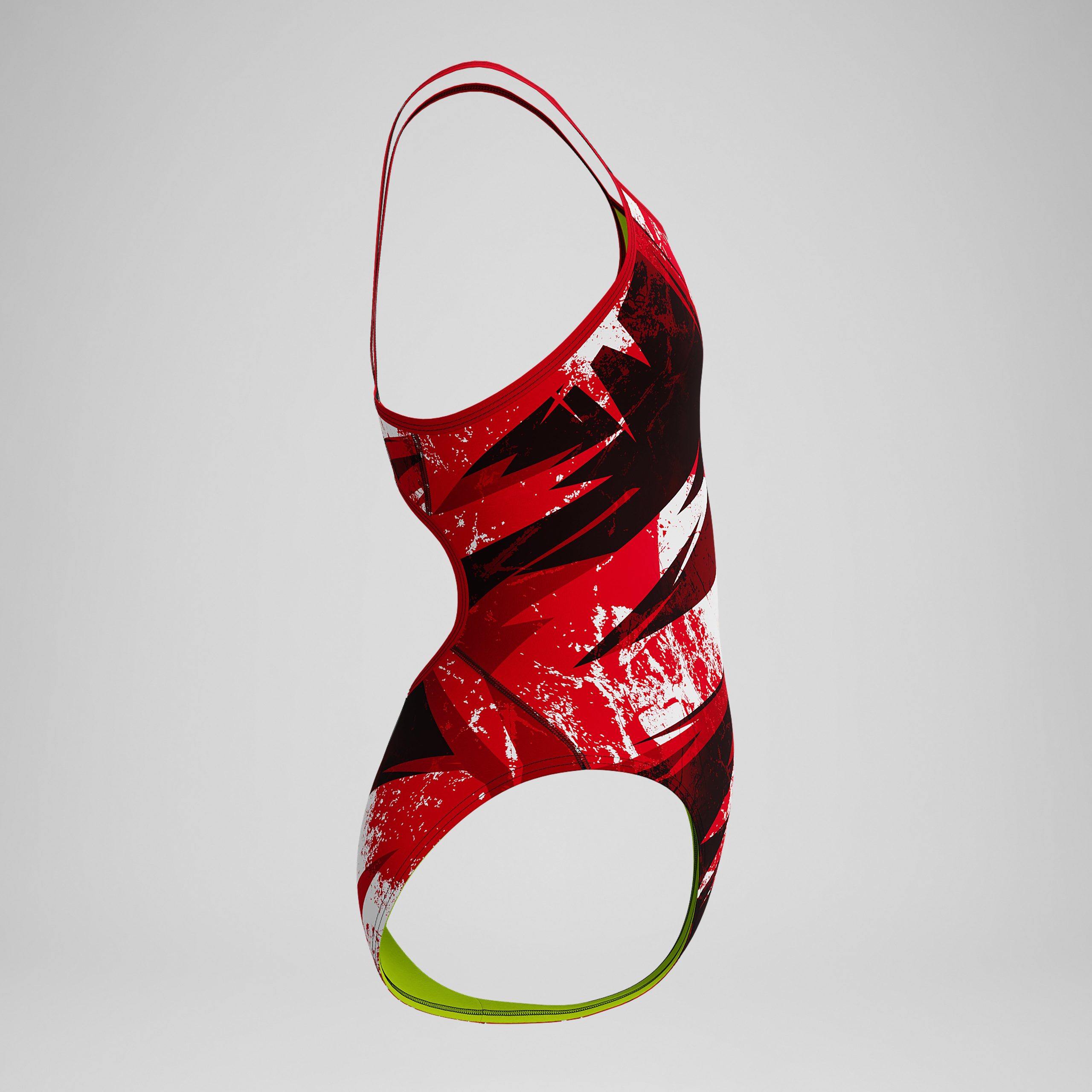 Girls Bolted Flyback One Piece Black/Red - Image 2