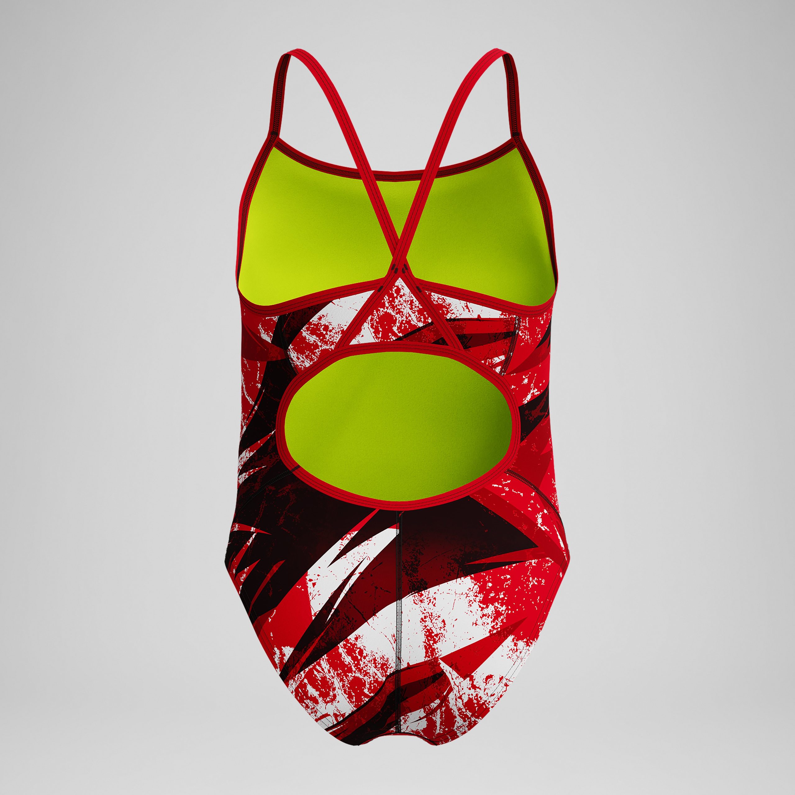 Girls Bolted Flyback One Piece Black/Red - Image 4