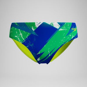 Boys Bolted Brief Green/Blue
