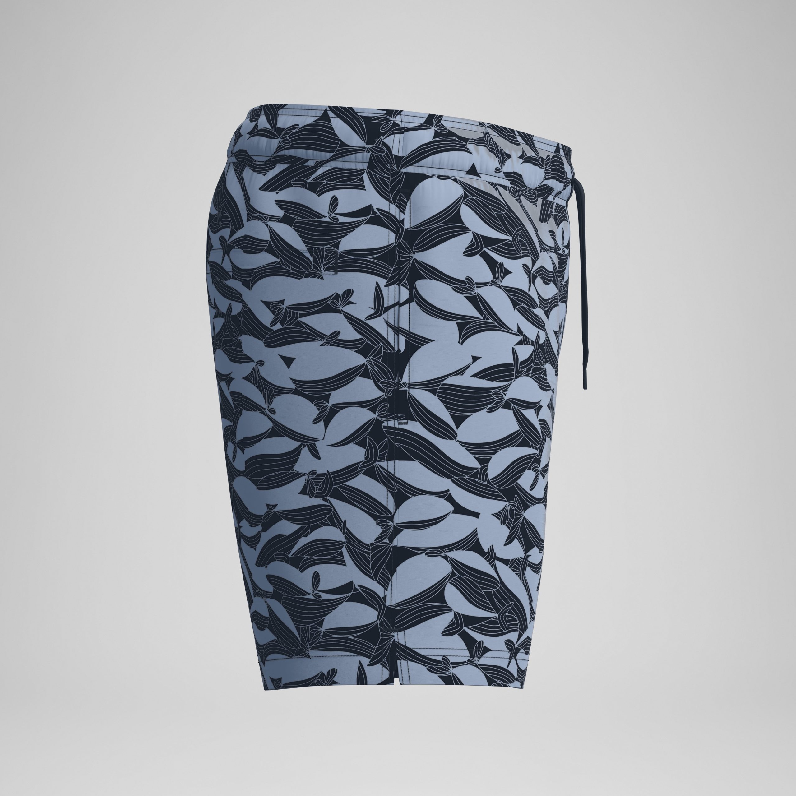 Men's Redondo Edge Printed Swim Shorts Grey/Black - Image 6