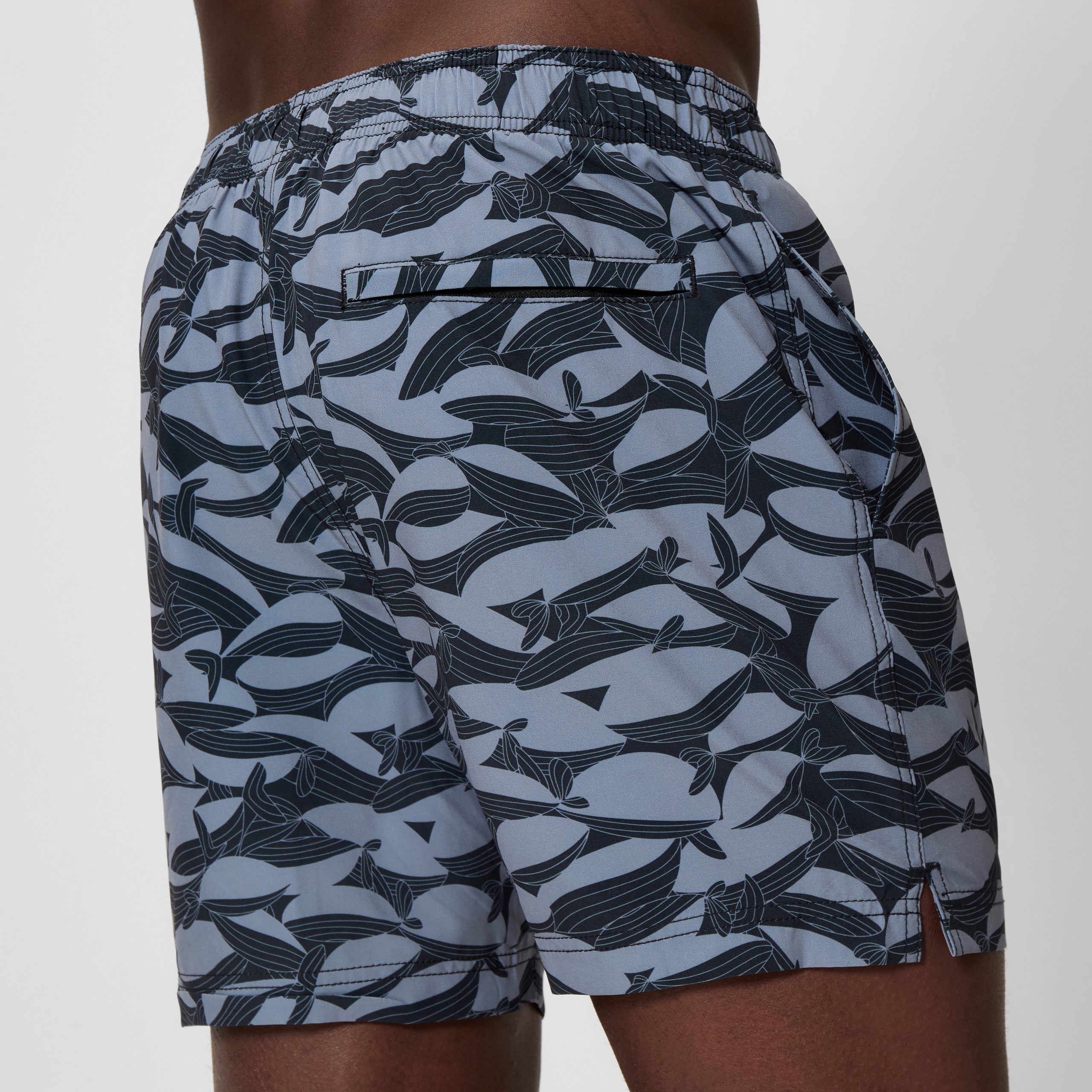 Men's Redondo Edge Printed Swim Shorts Grey/Black - Image 8