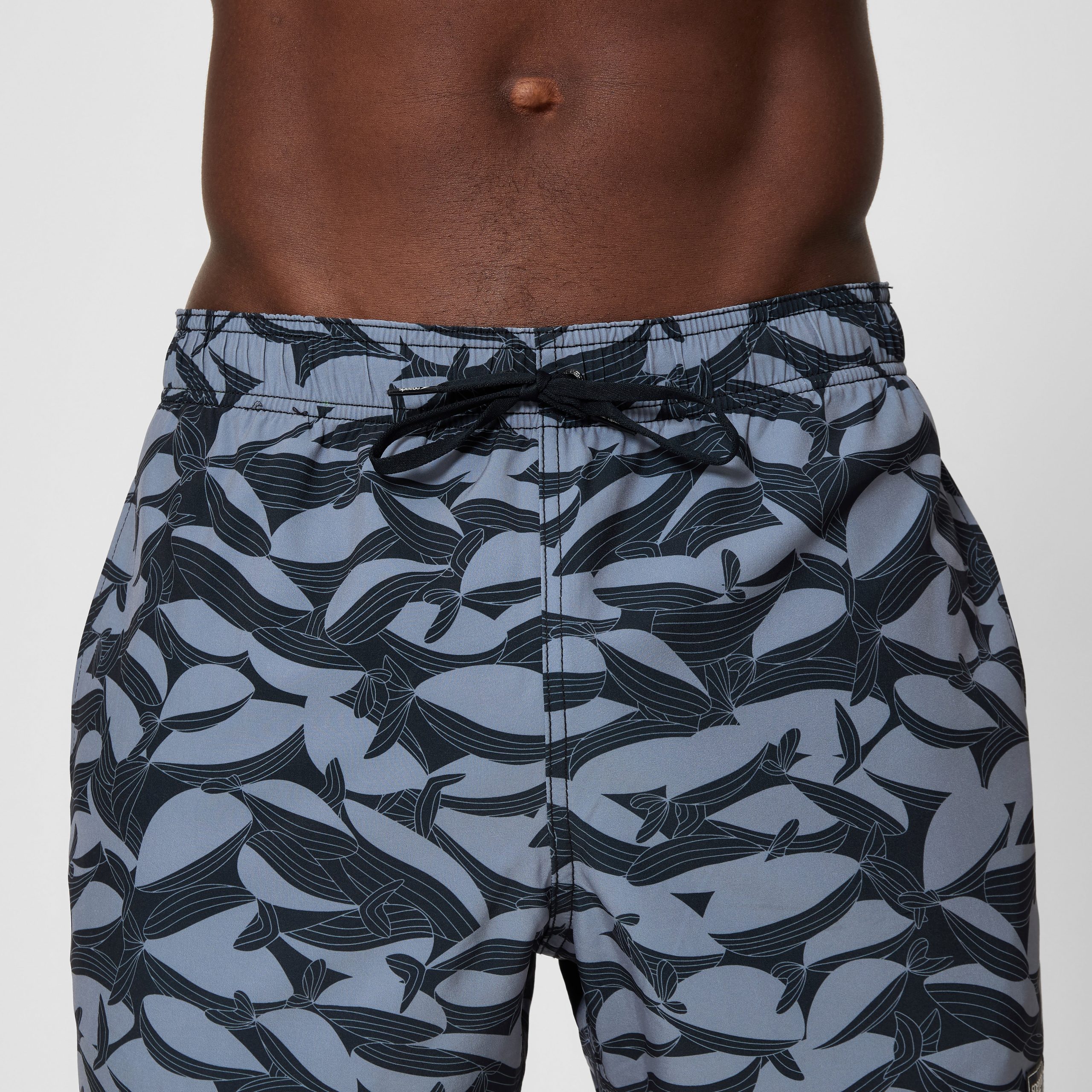Men's Redondo Edge Printed Swim Shorts Grey/Black - Image 9