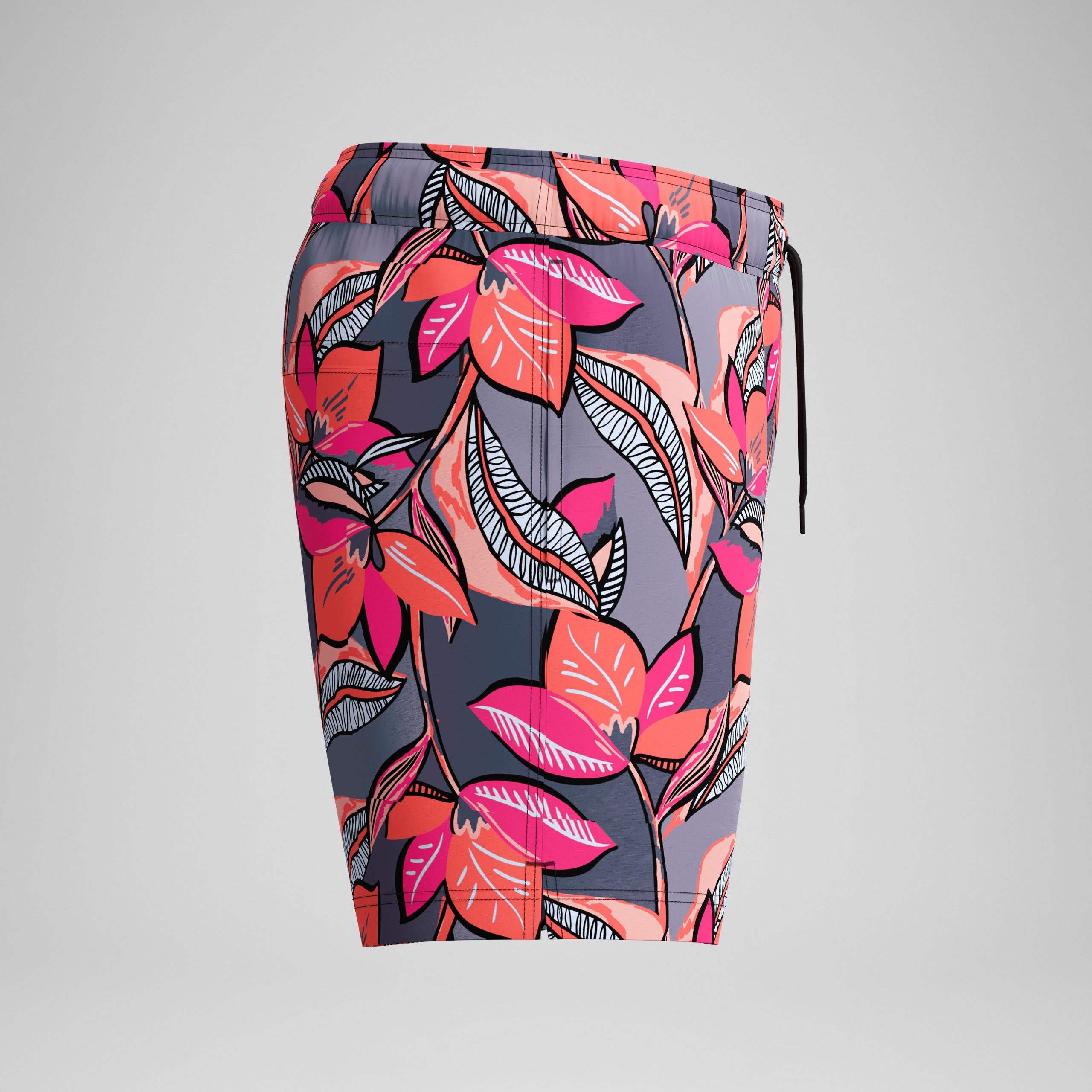 Men's Redondo Edge Printed Swim Shorts Coral/Grey - Image 6
