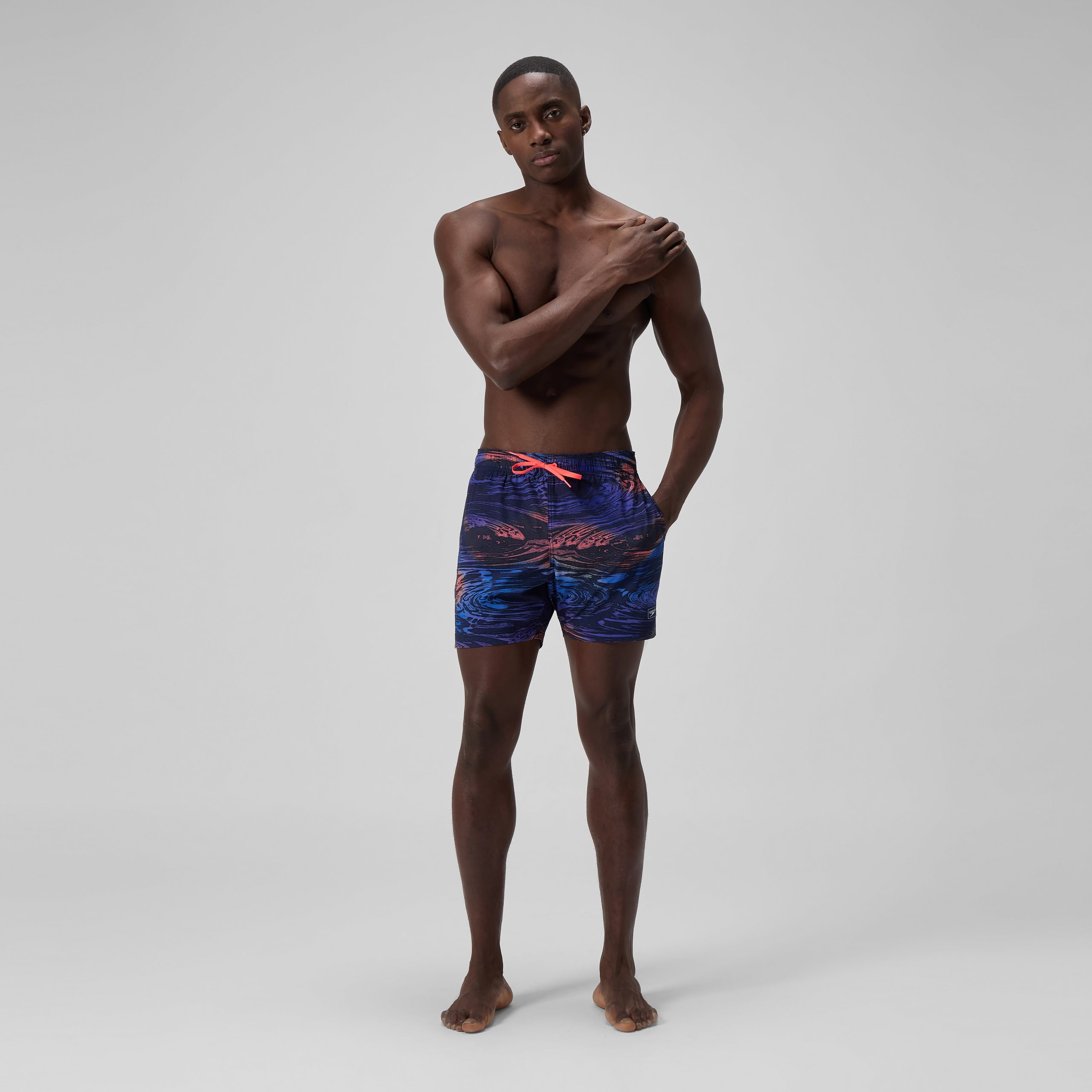 Men's Redondo Edge Printed Swim Trunks Blue