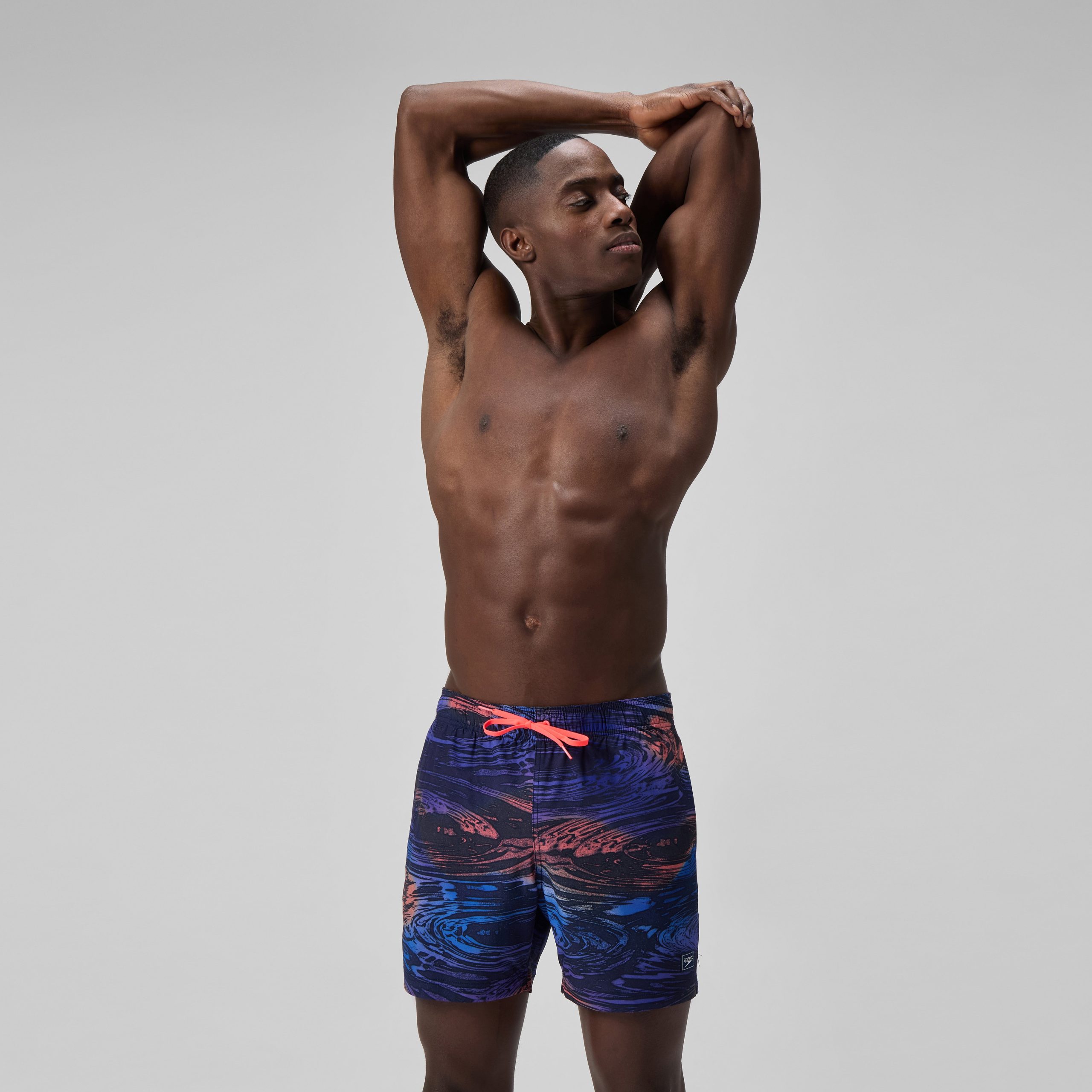 Men's Redondo Edge Printed Swim Trunks Blue - Image 2