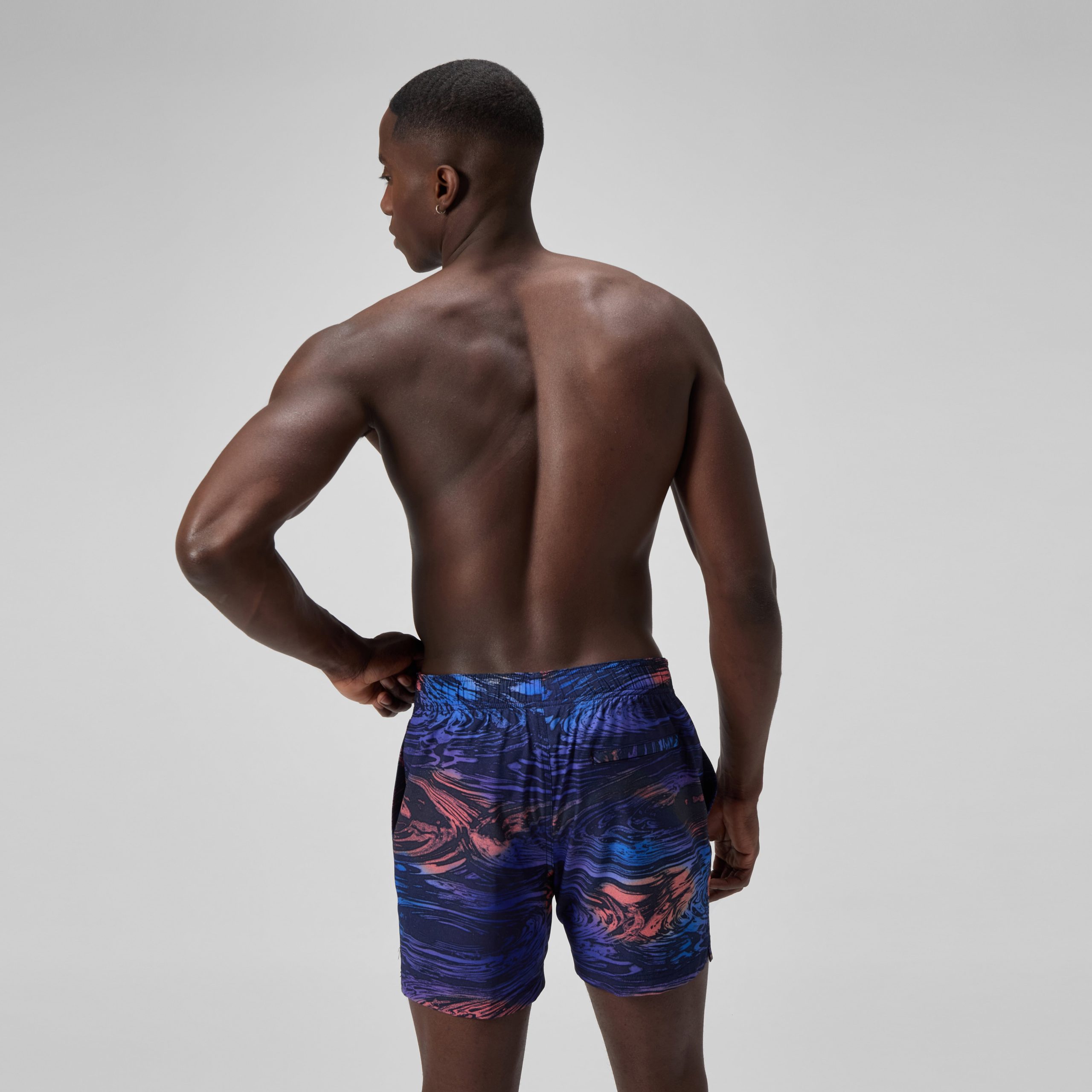 Men's Redondo Edge Printed Swim Trunks Blue - Image 4
