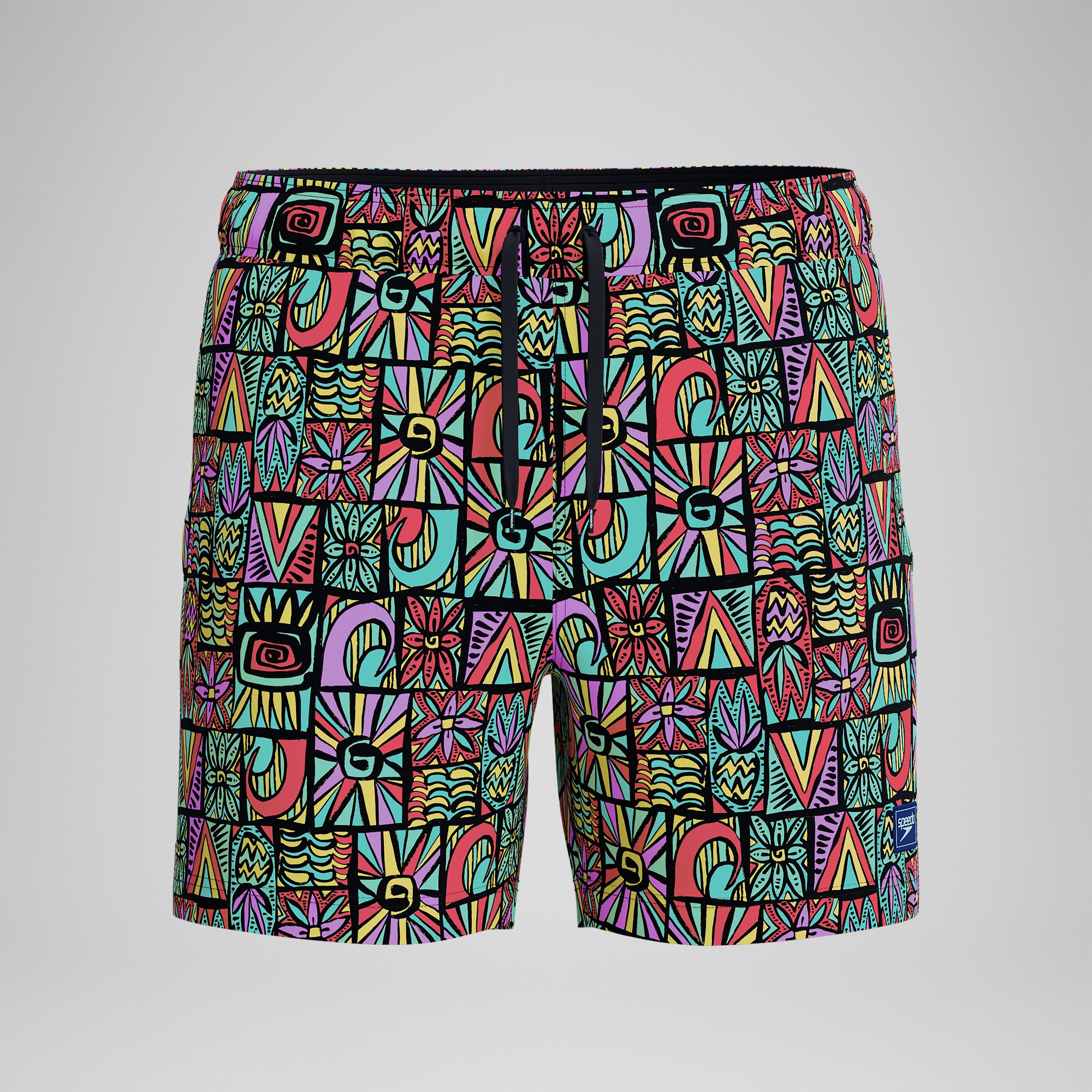 Men's Print Redondo Edge Volley Swim Shorts Purple/Green - Image 5