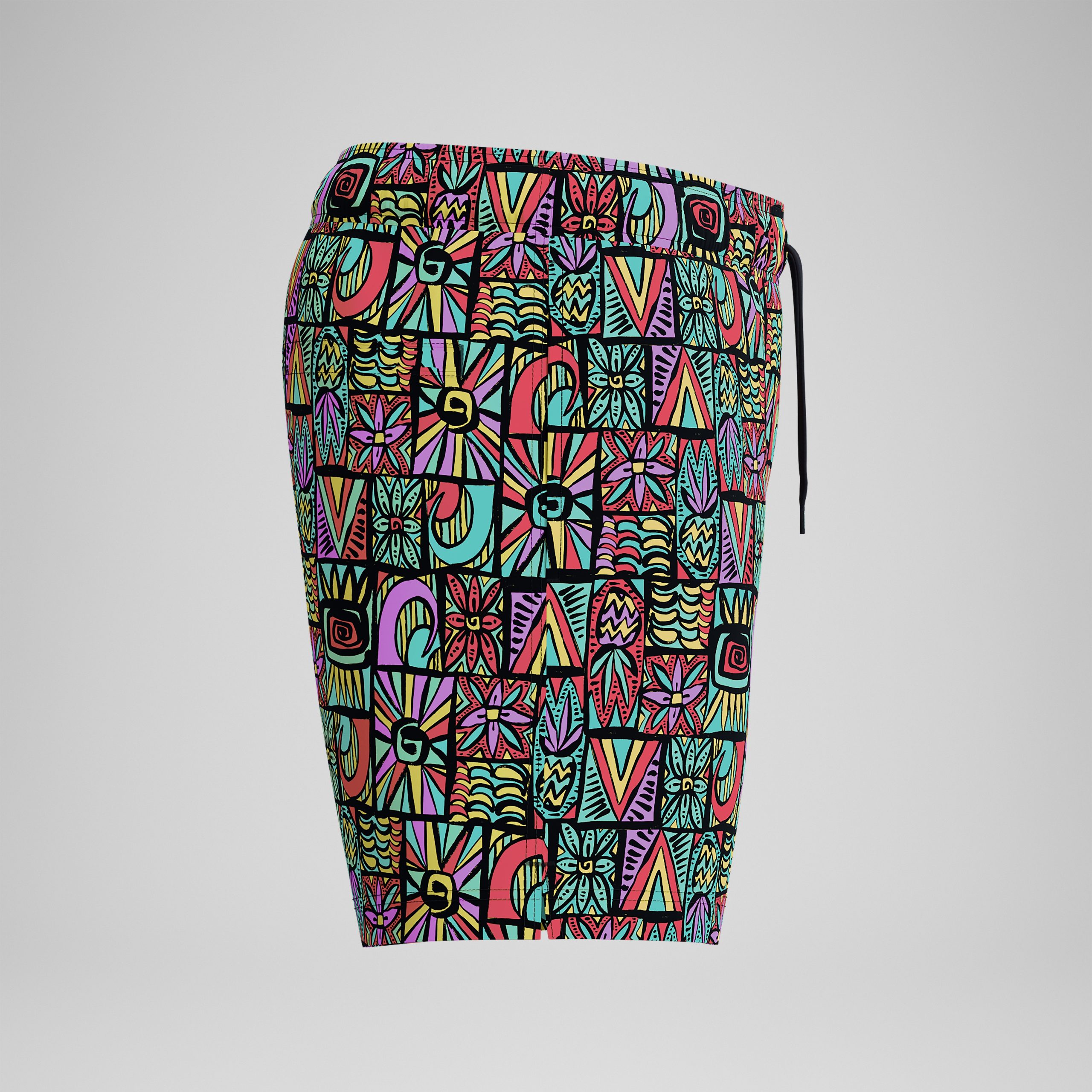 Men's Print Redondo Edge Volley Swim Shorts Purple/Green - Image 6