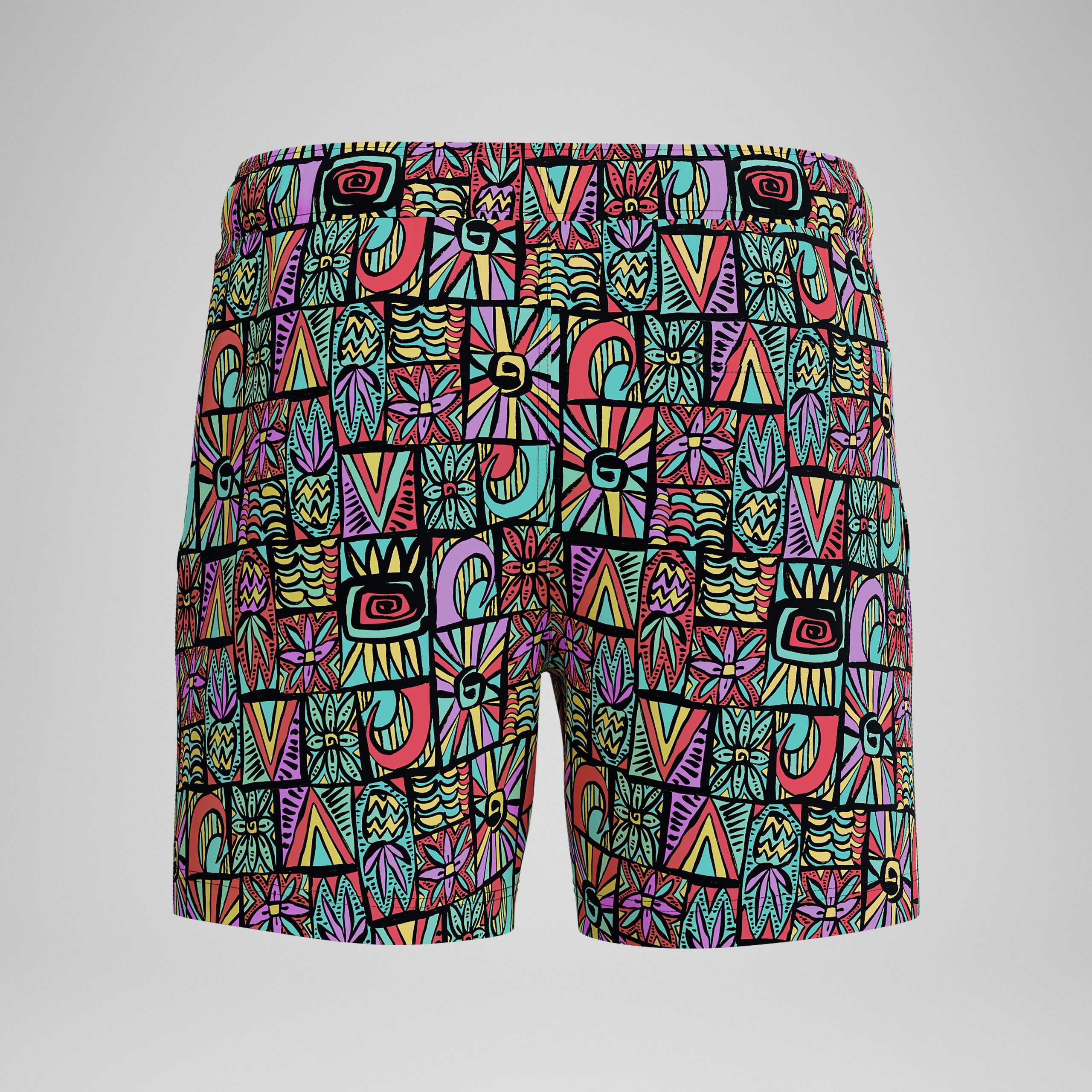 Men's Print Redondo Edge Volley Swim Shorts Purple/Green - Image 7