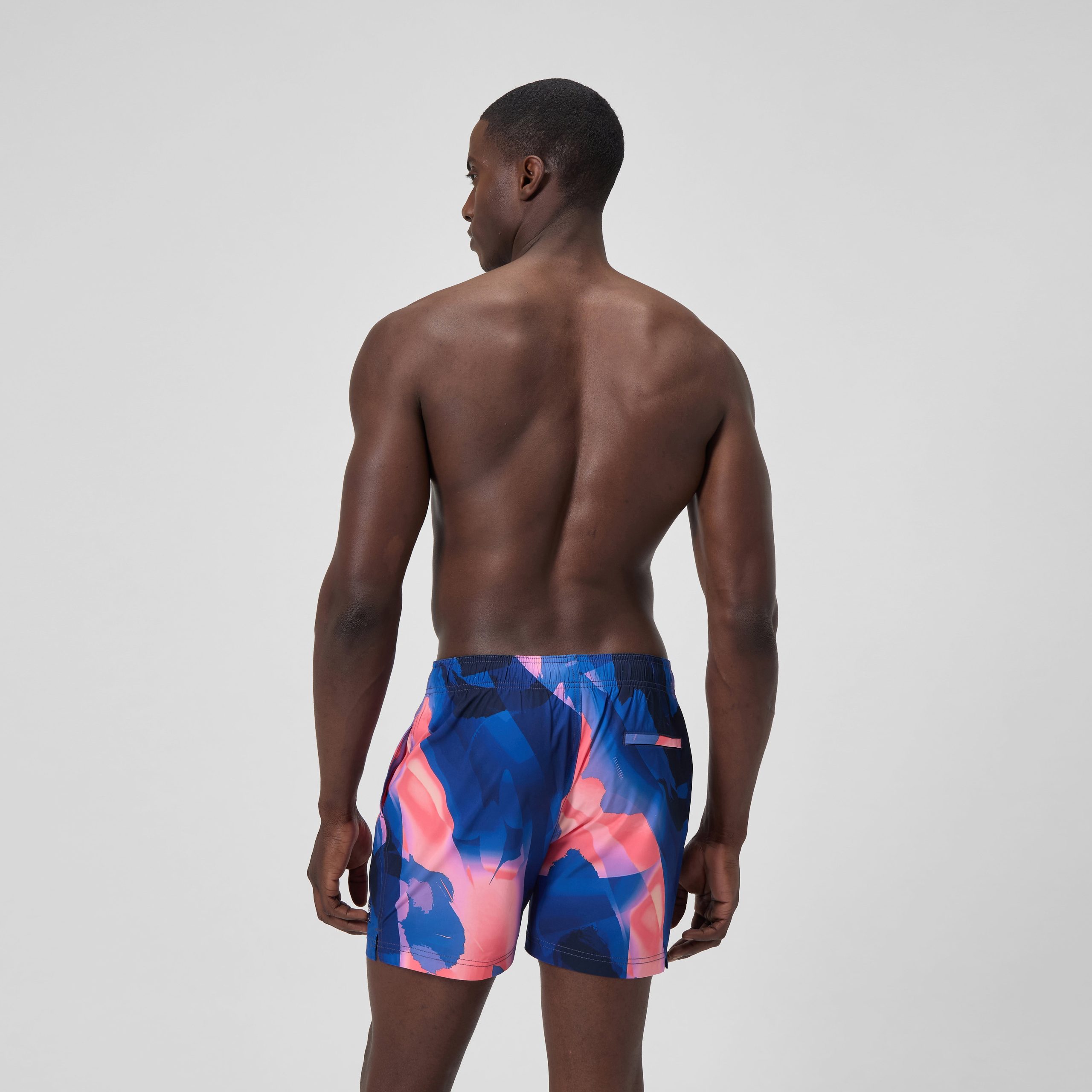 Men's Print Redondo Edge Volley Swim Trunks Blue/Pink - Image 4