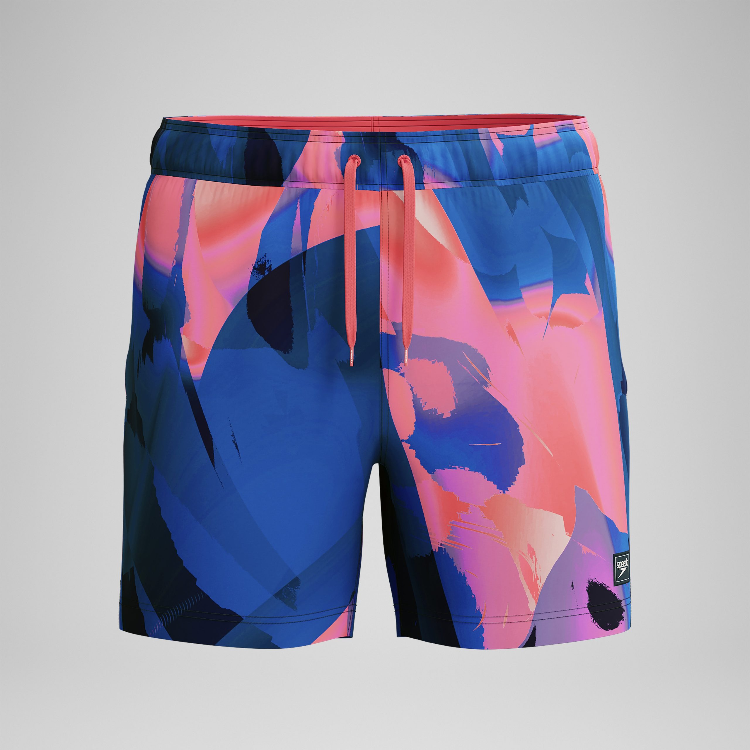 Men's Print Redondo Edge Volley Swim Trunks Blue/Pink - Image 5