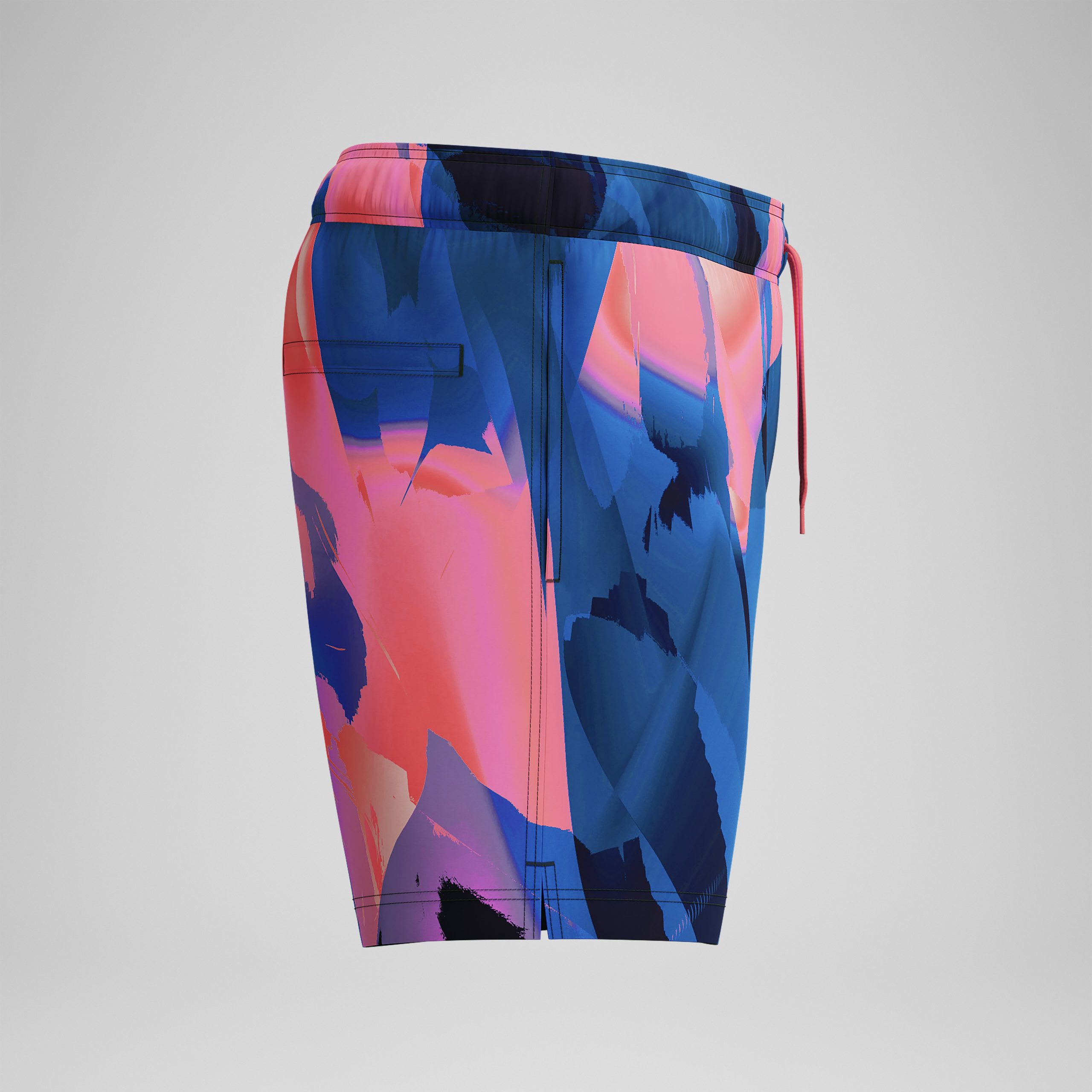 Men's Print Redondo Edge Volley Swim Trunks Blue/Pink - Image 6