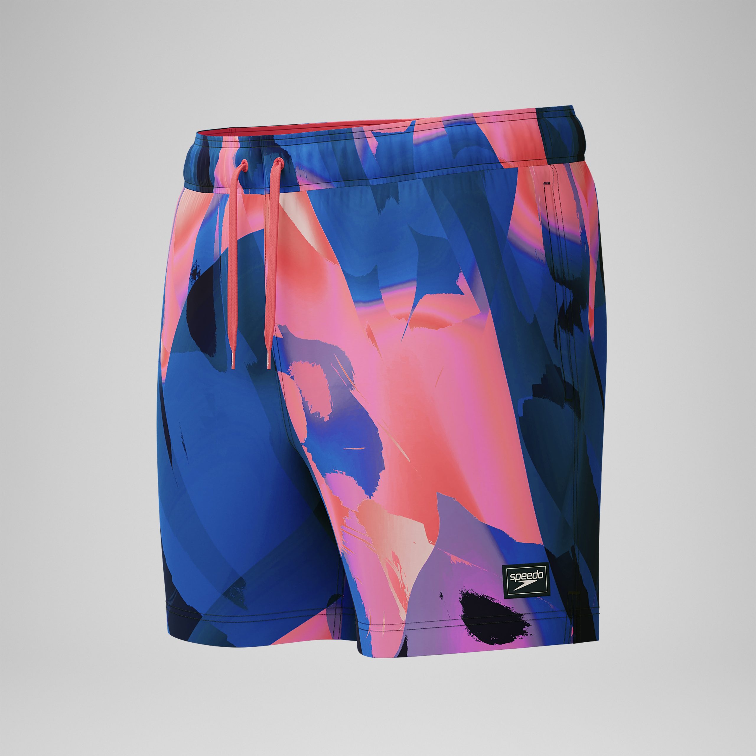 Men's Print Redondo Edge Volley Swim Trunks Blue/Pink - Image 8