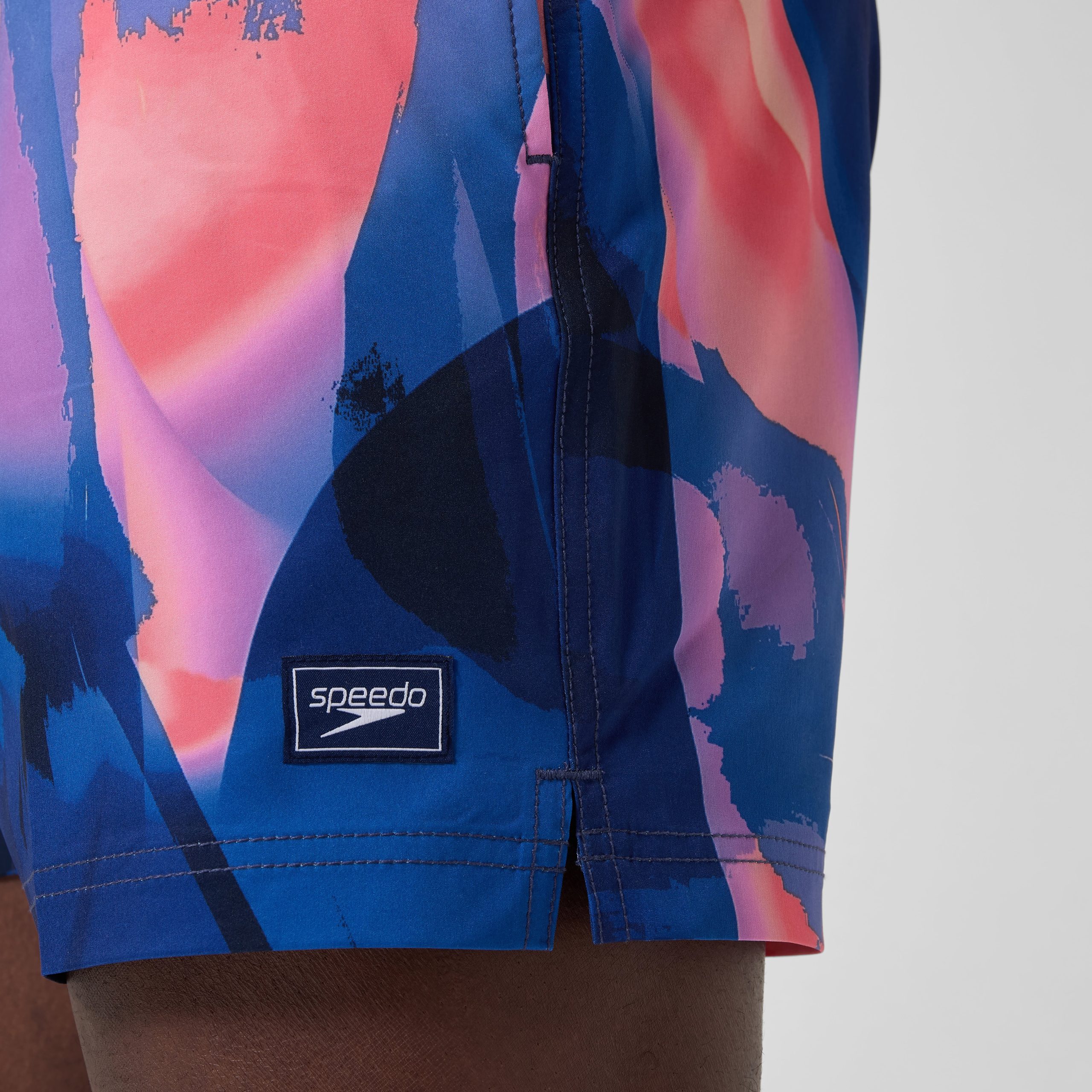 Men's Print Redondo Edge Volley Swim Trunks Blue/Pink - Image 10