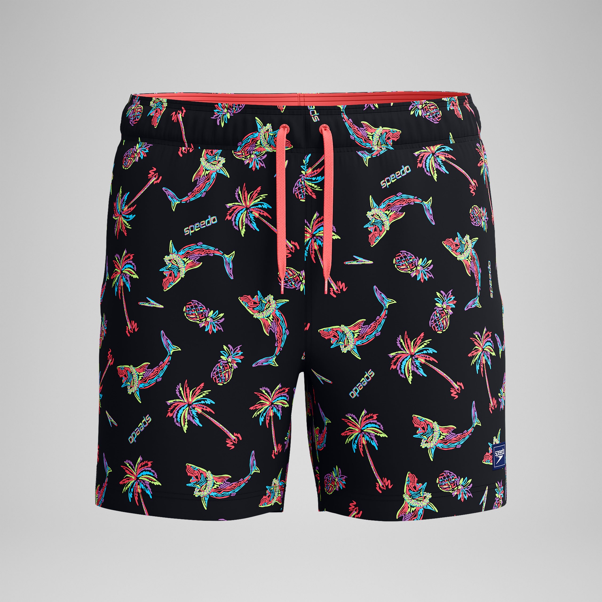Men's Print Redondo Edge Volley Swim Trunks Navy/Pink - Image 5