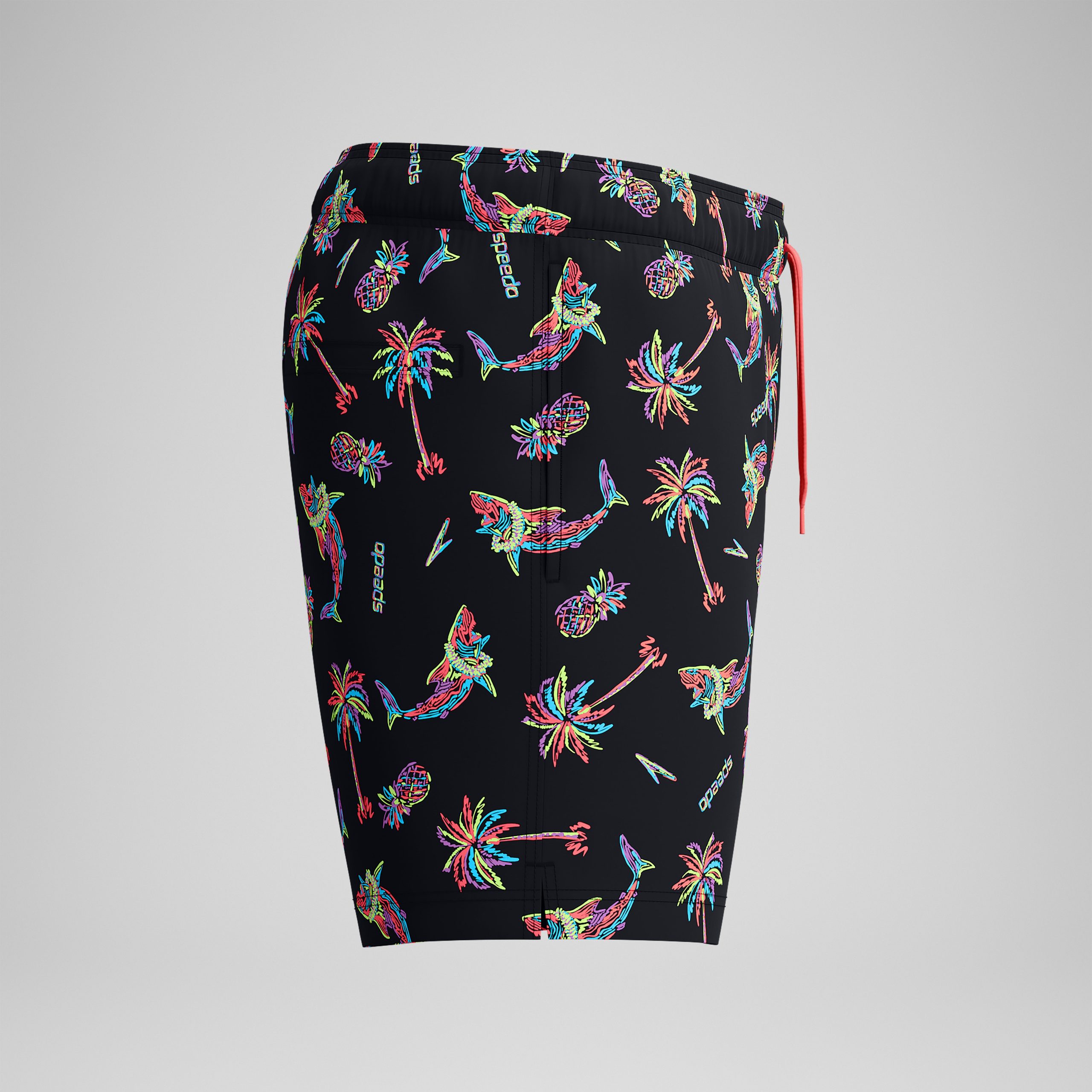 Men's Print Redondo Edge Volley Swim Trunks Navy/Pink - Image 6