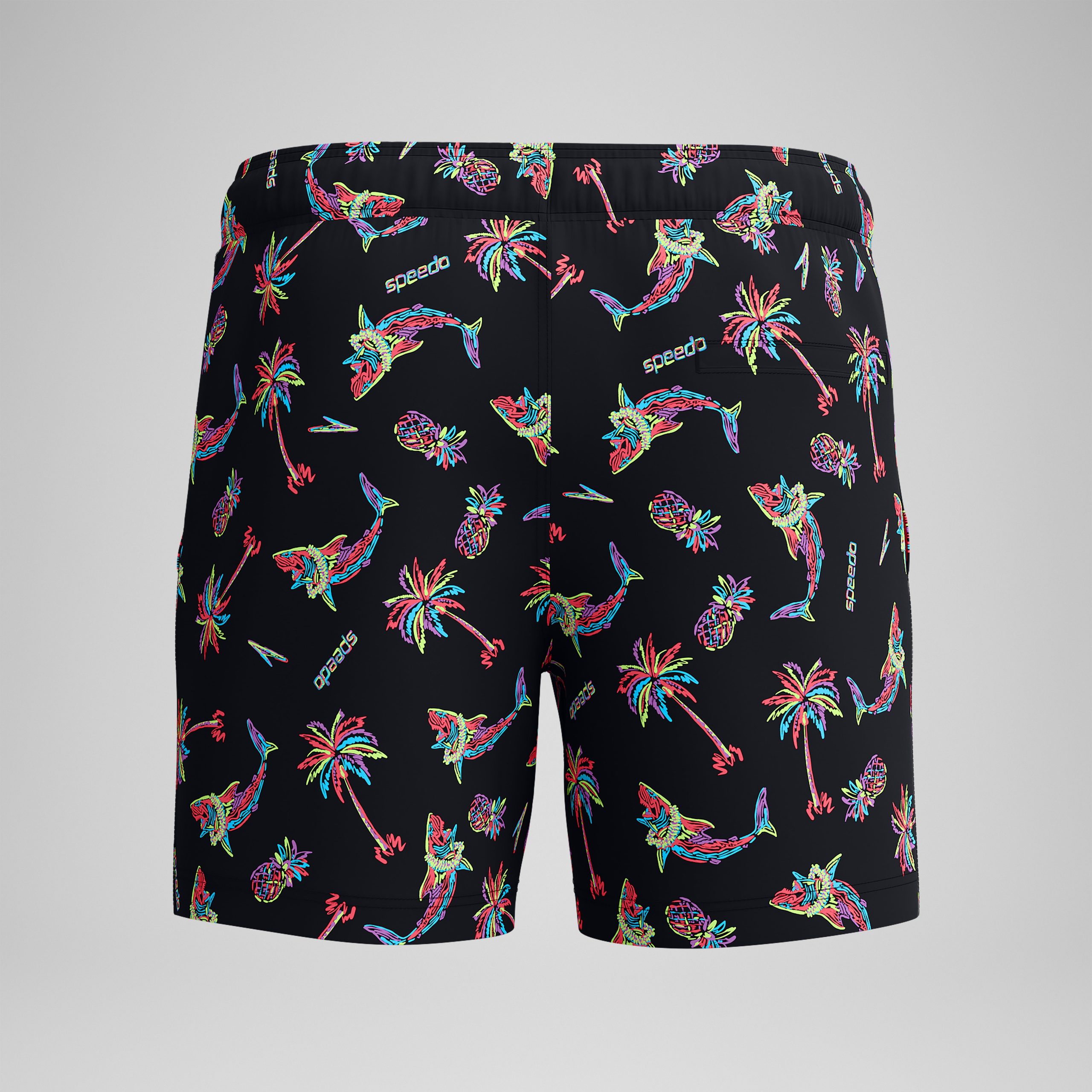 Men's Print Redondo Edge Volley Swim Trunks Navy/Pink - Image 7