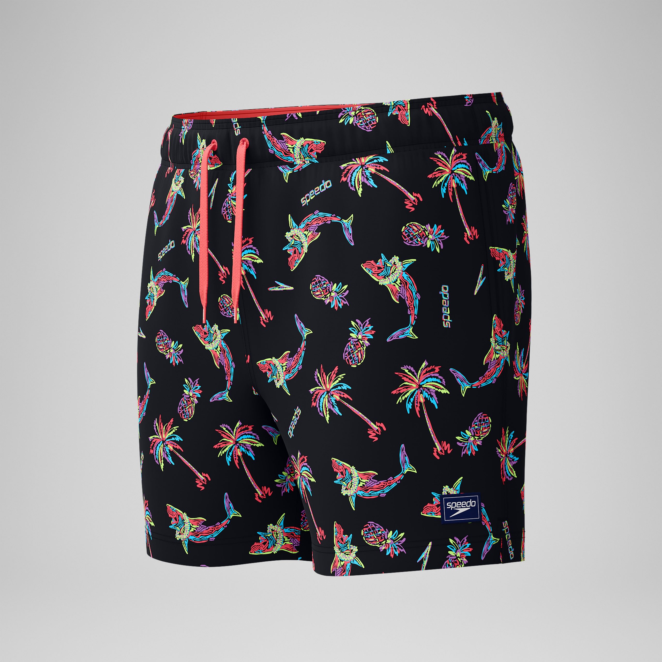 Men's Print Redondo Edge Volley Swim Trunks Navy/Pink - Image 8