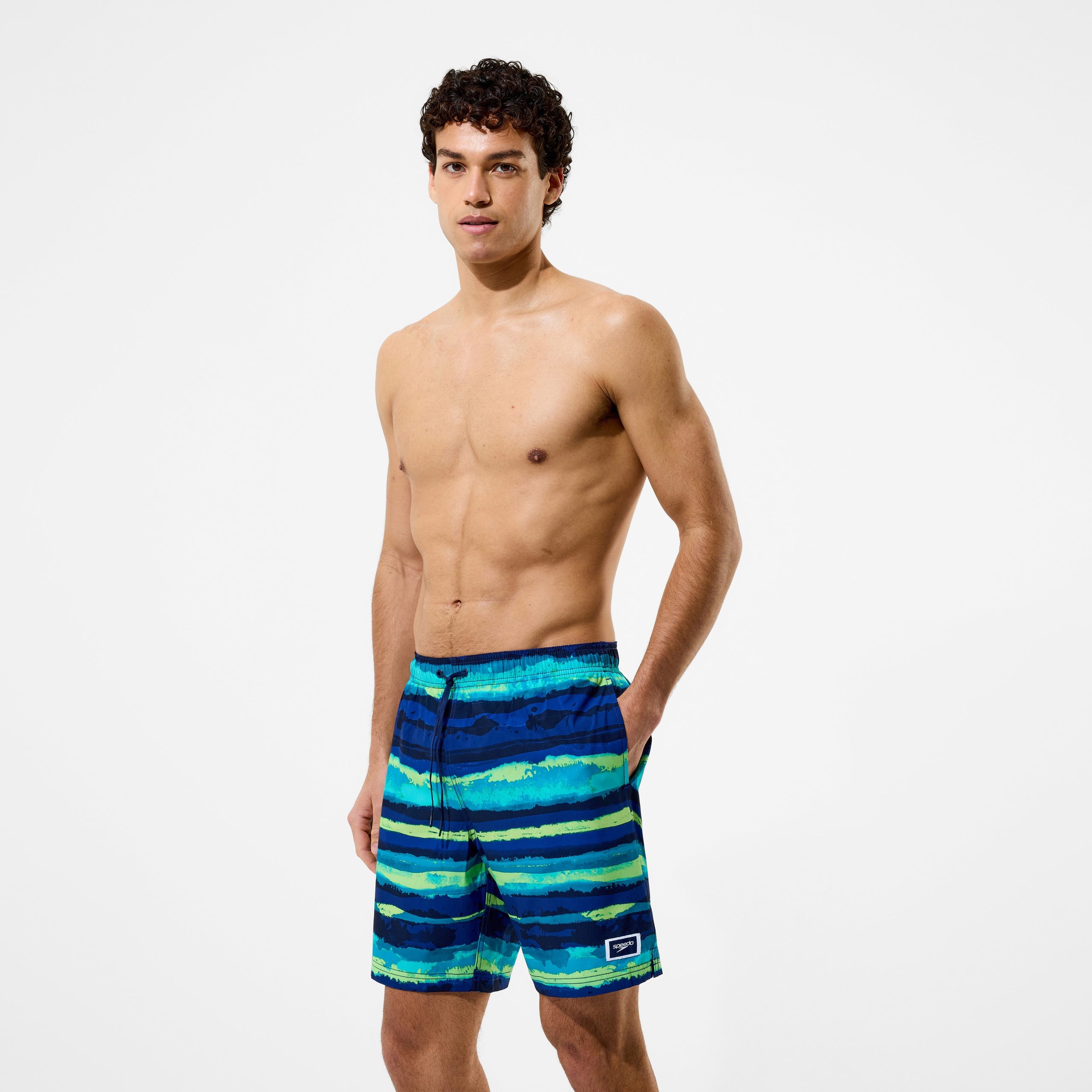 Men's Redondo Edge Printed Swim Shorts Navy - Image 2