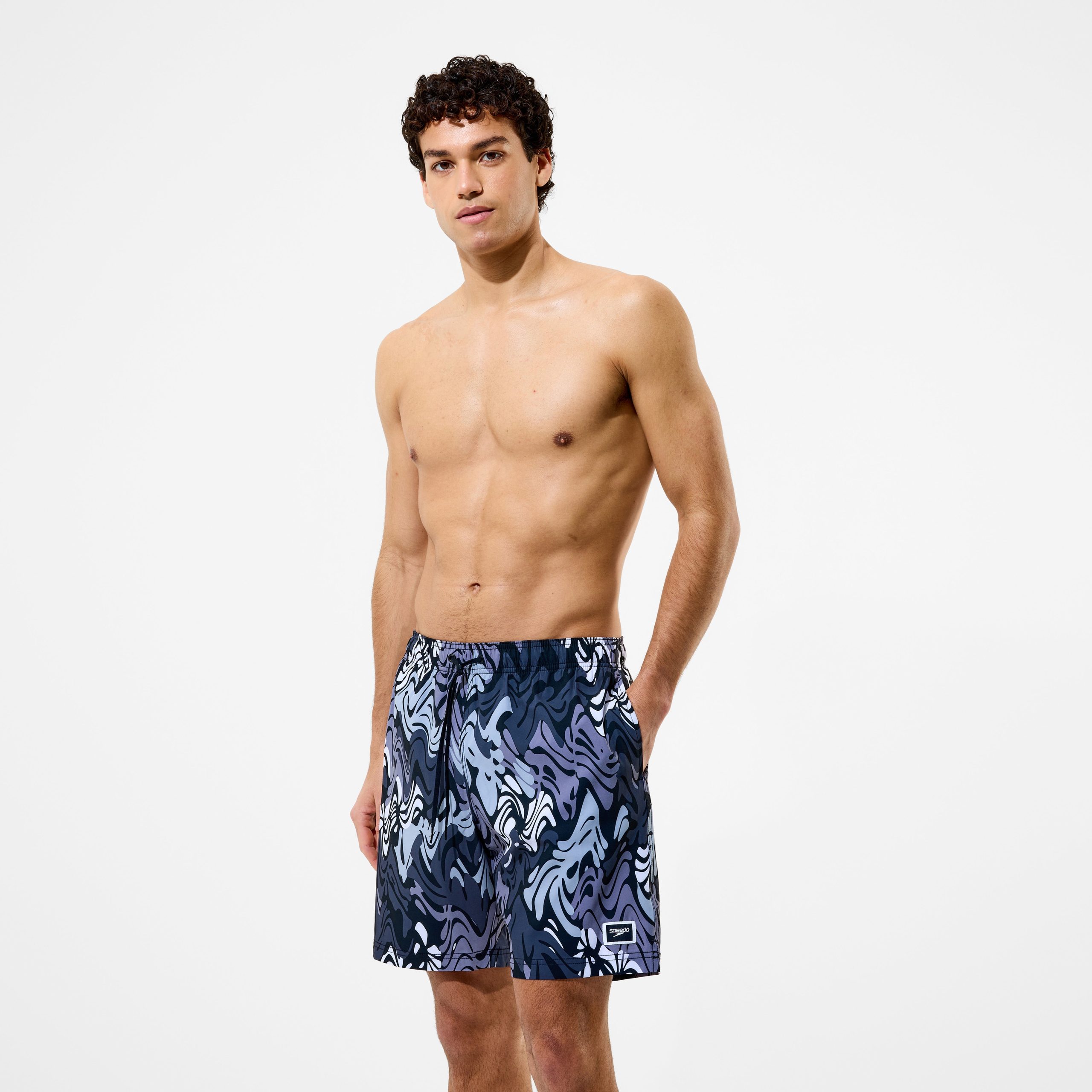 Men's Redondo Edge Printed Swim Shorts Black - Image 2