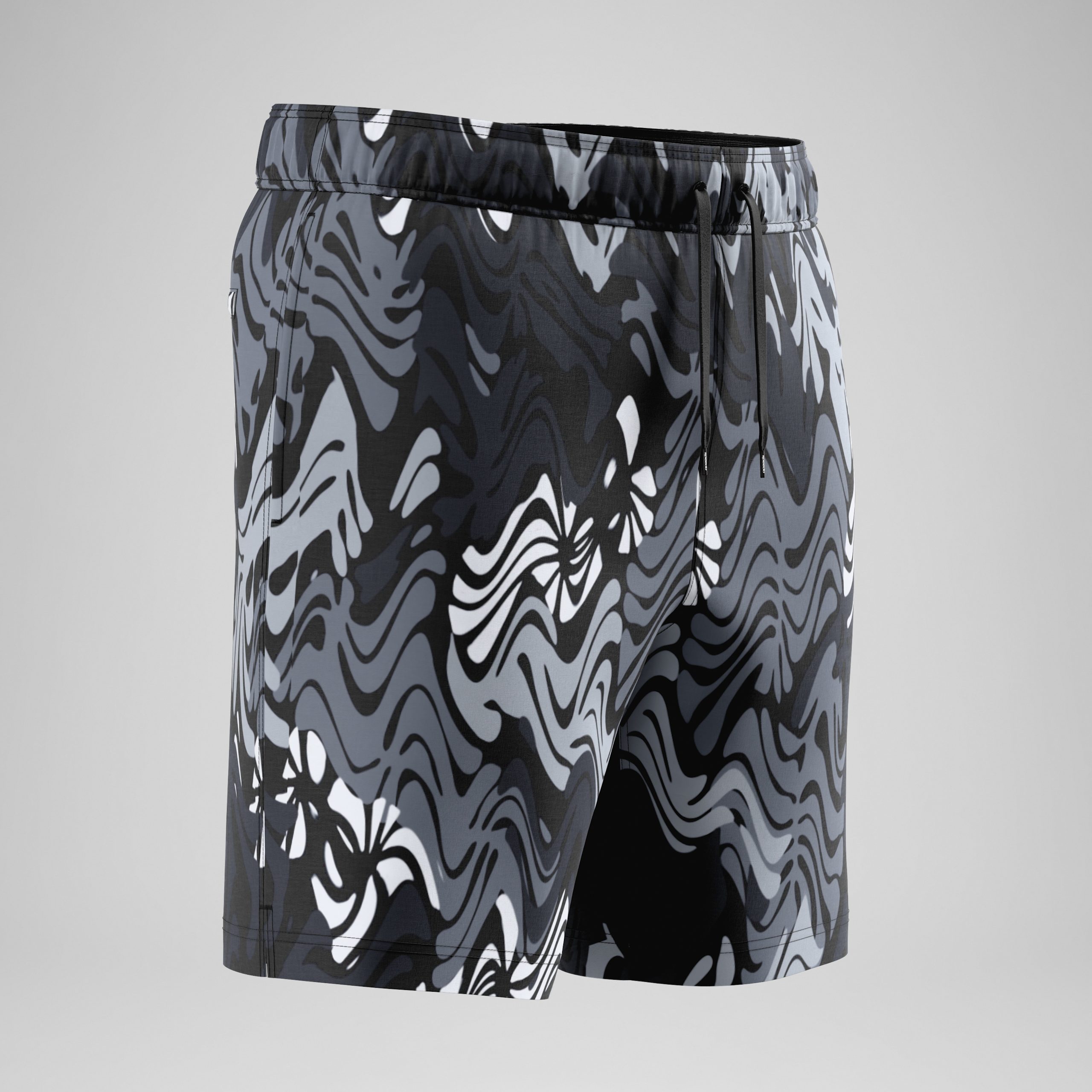 Men's Redondo Edge Printed Swim Shorts Black - Image 5